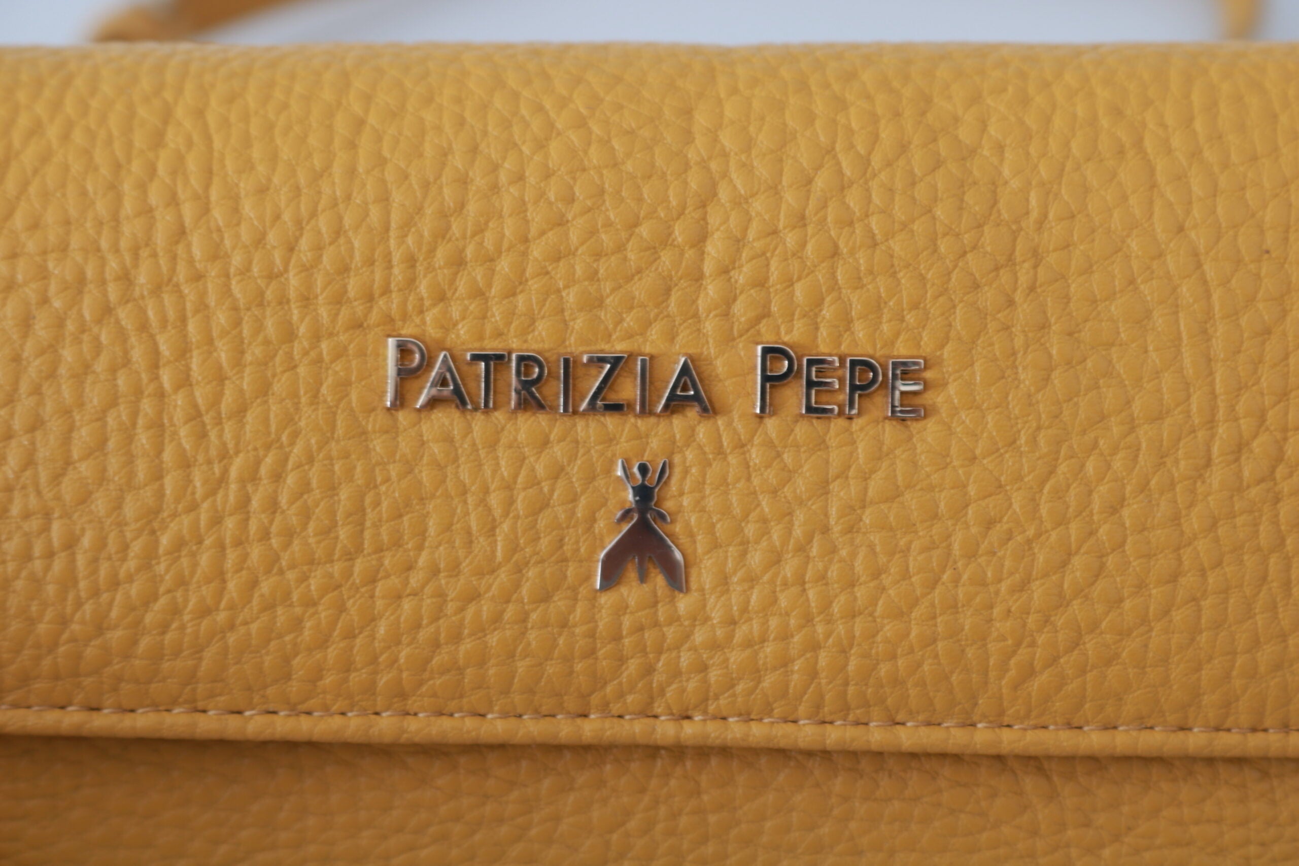 Yellow Logo Leather Shoulder Strap Sling Bag - ventzia