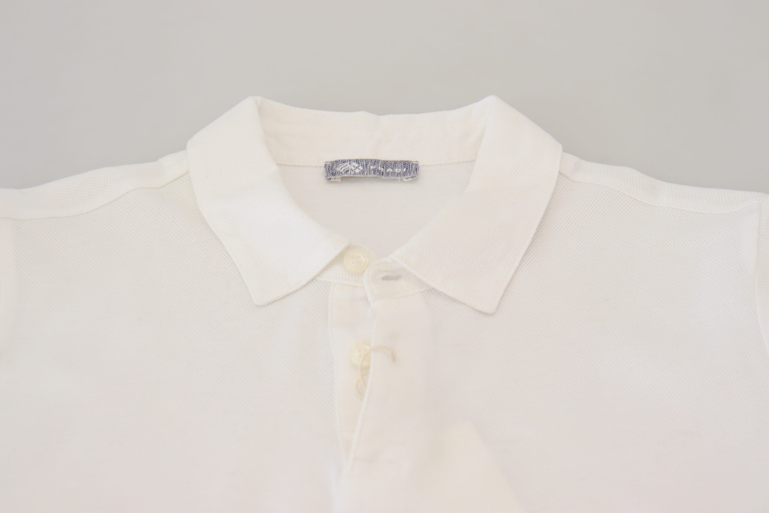 White Cotton Collared Short Sleeves Polo T-shirt - ventzia