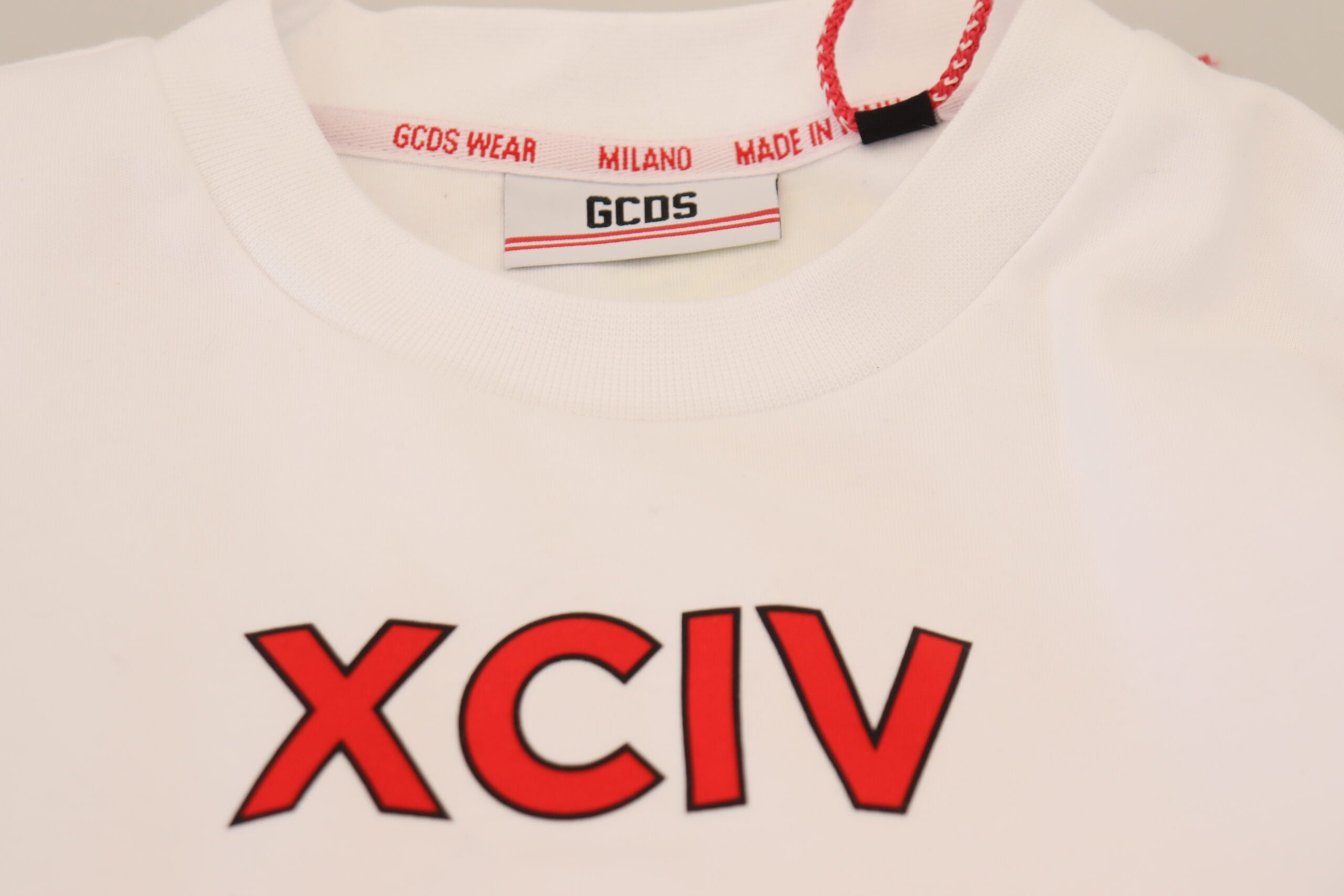 White Logo Print Cotton Short Sleeves T-shirt - ventzia