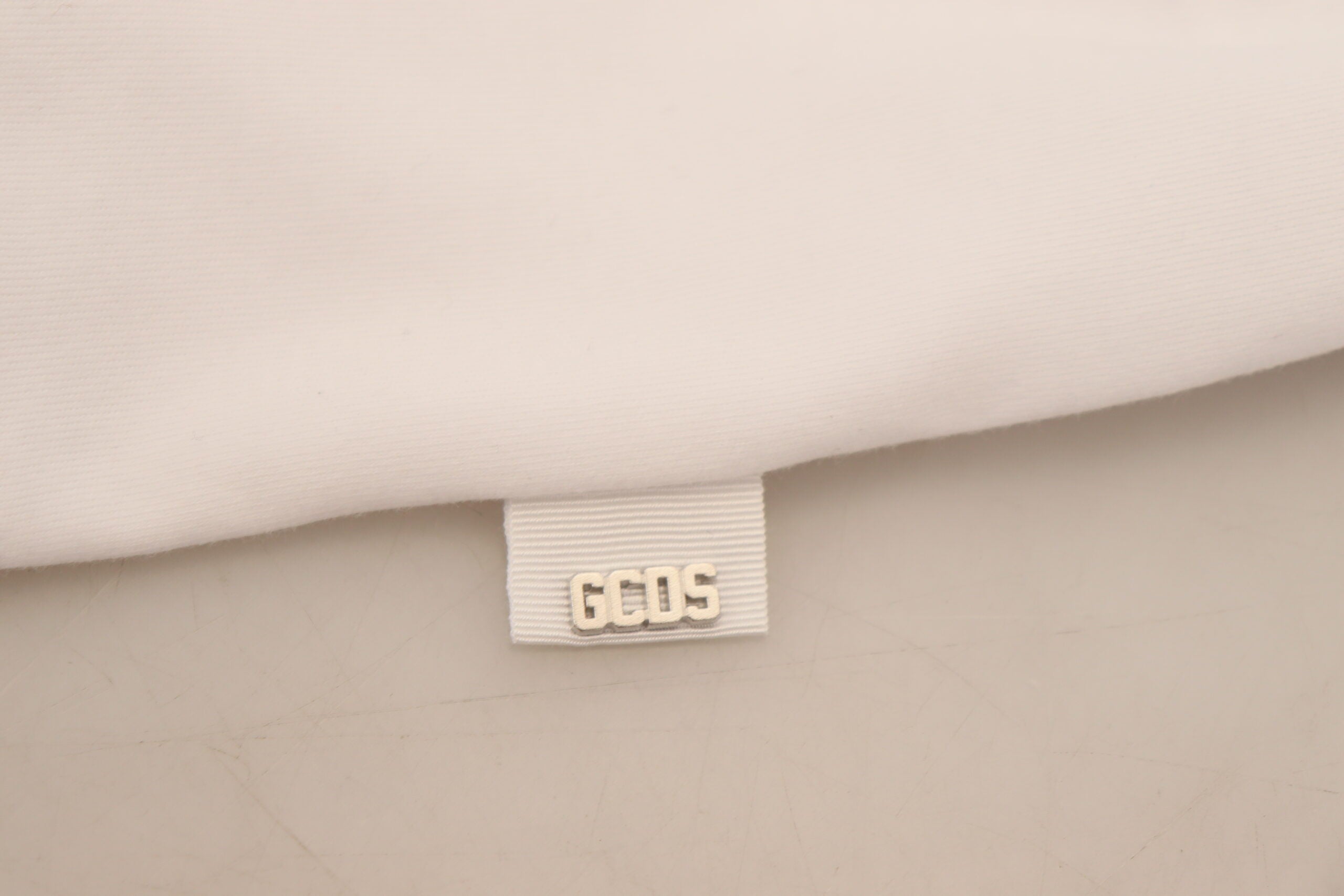 White Logo Print Cotton Short Sleeves T-shirt - ventzia