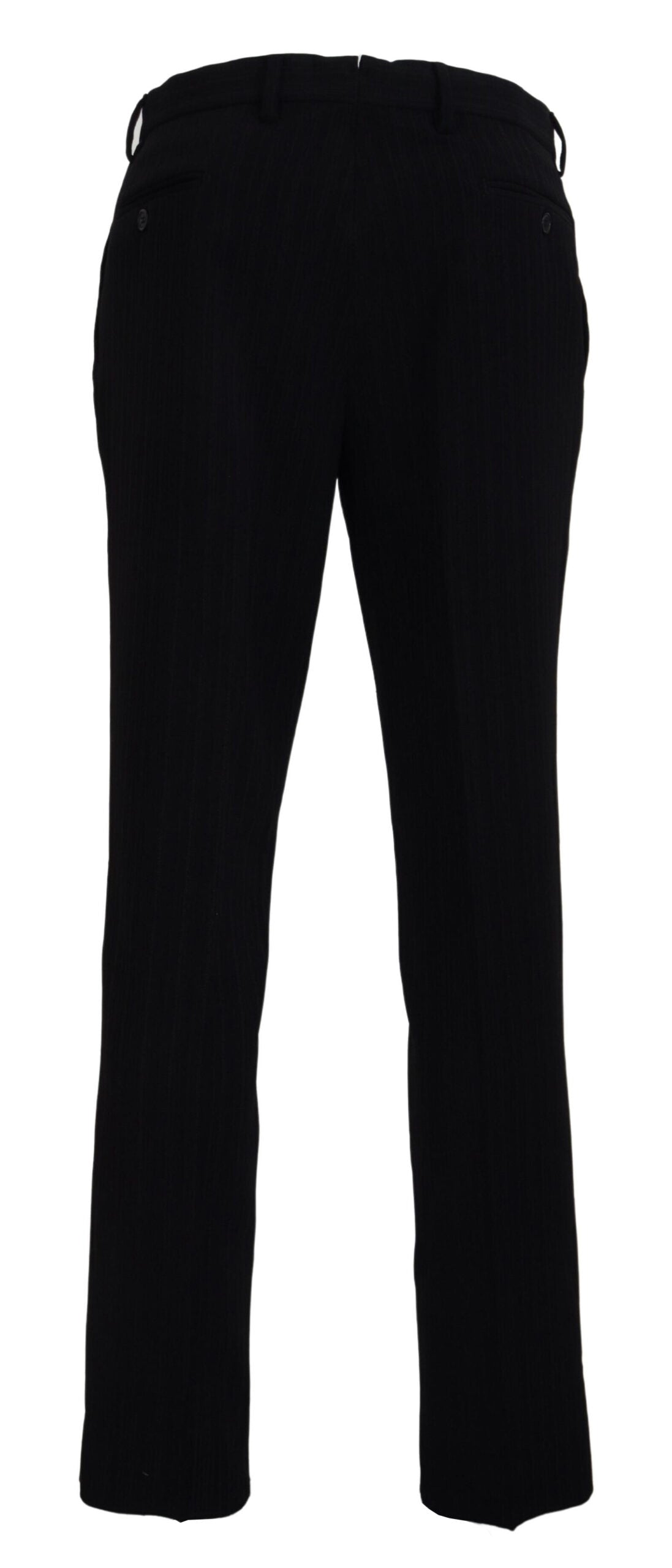 Black Cotton Straight Fit Men Formal Pants - ventzia