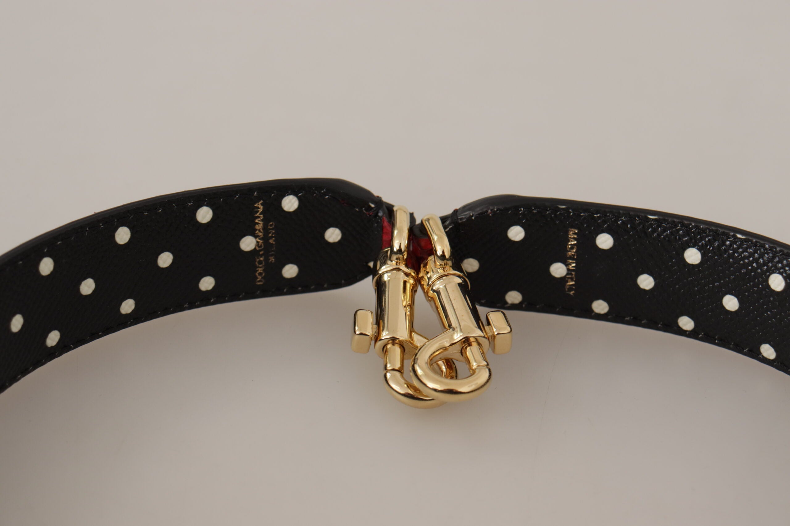 Red Exotic Leather Crystals Bag Shoulder Strap - ventzia