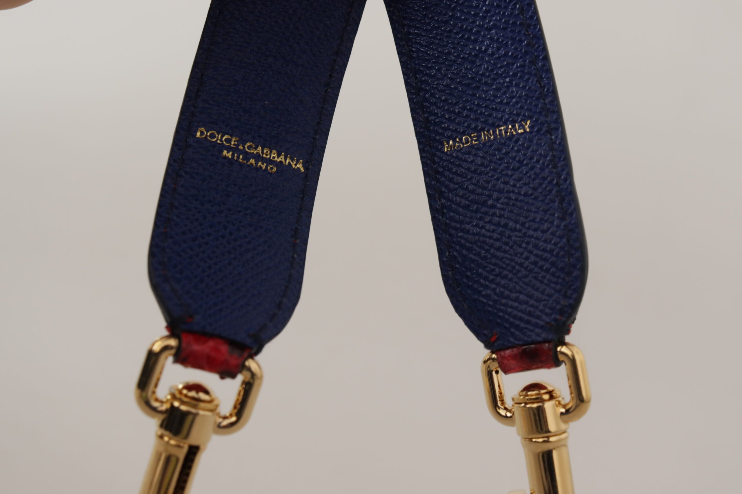 Red Exotic Leather Crystals Shoulder Strap - ventzia