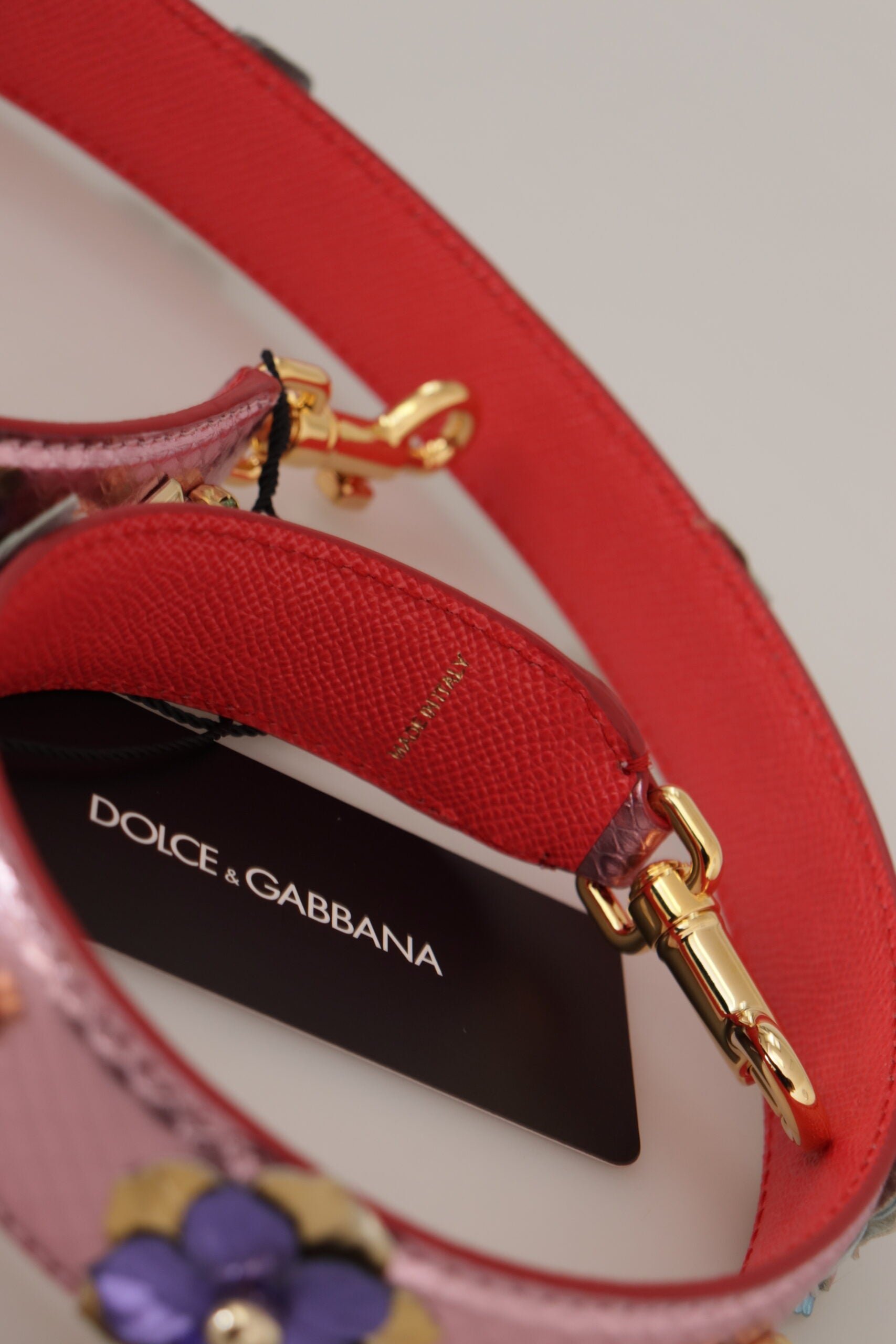 Metallic Pink Leather Studded Shoulder Strap - ventzia
