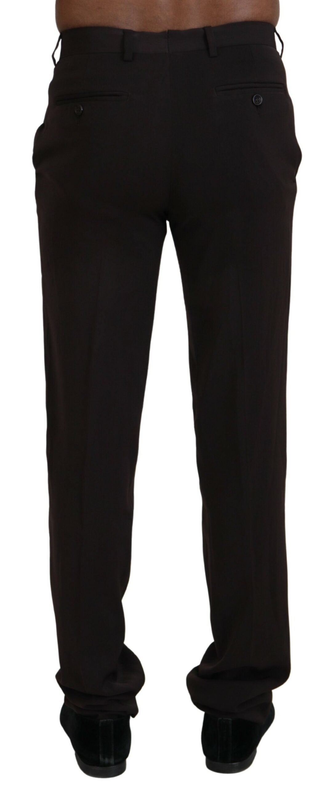 Brown Straight Fit Formal Men Pants - ventzia