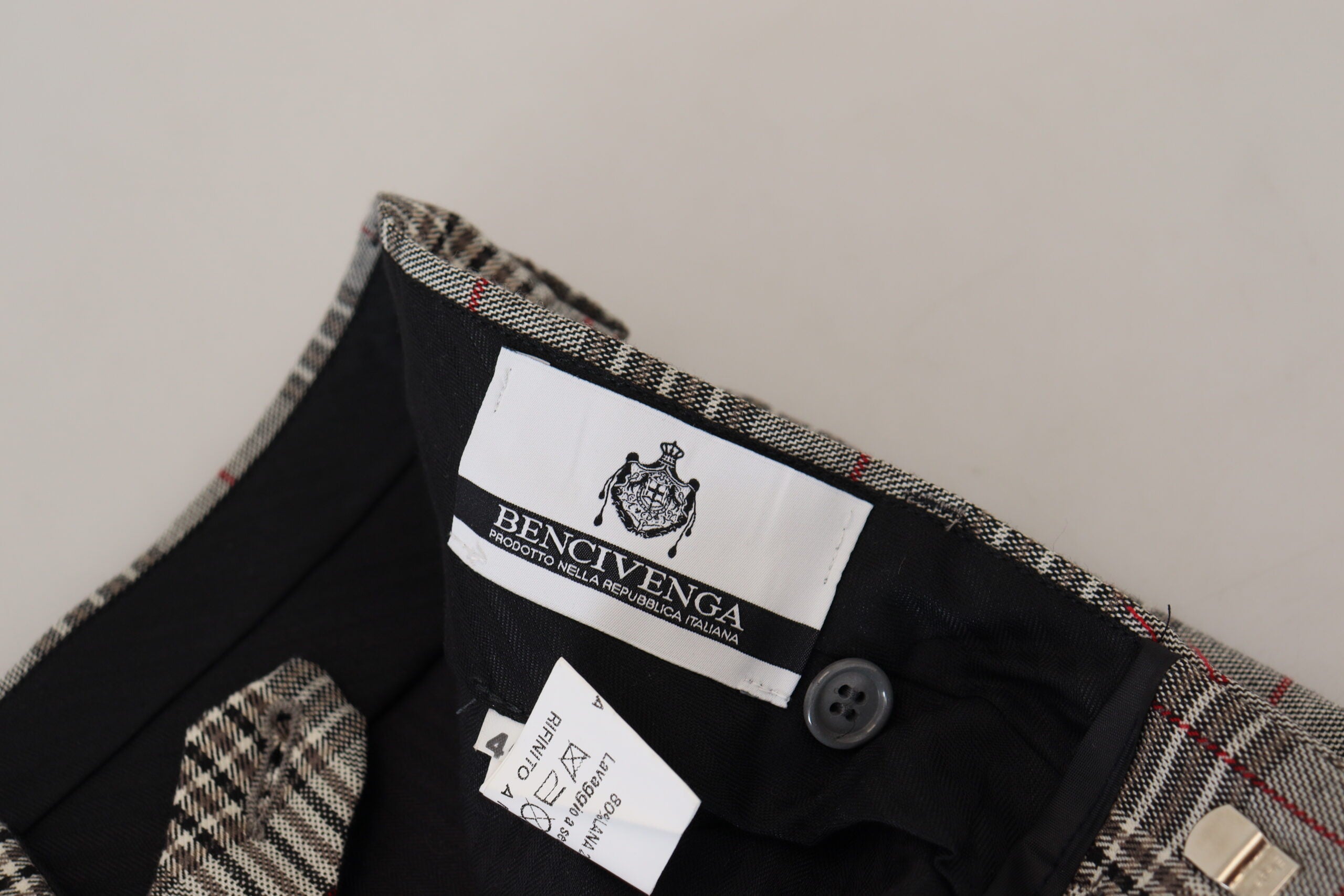 Gray Checkered Skinny Men Pants - ventzia