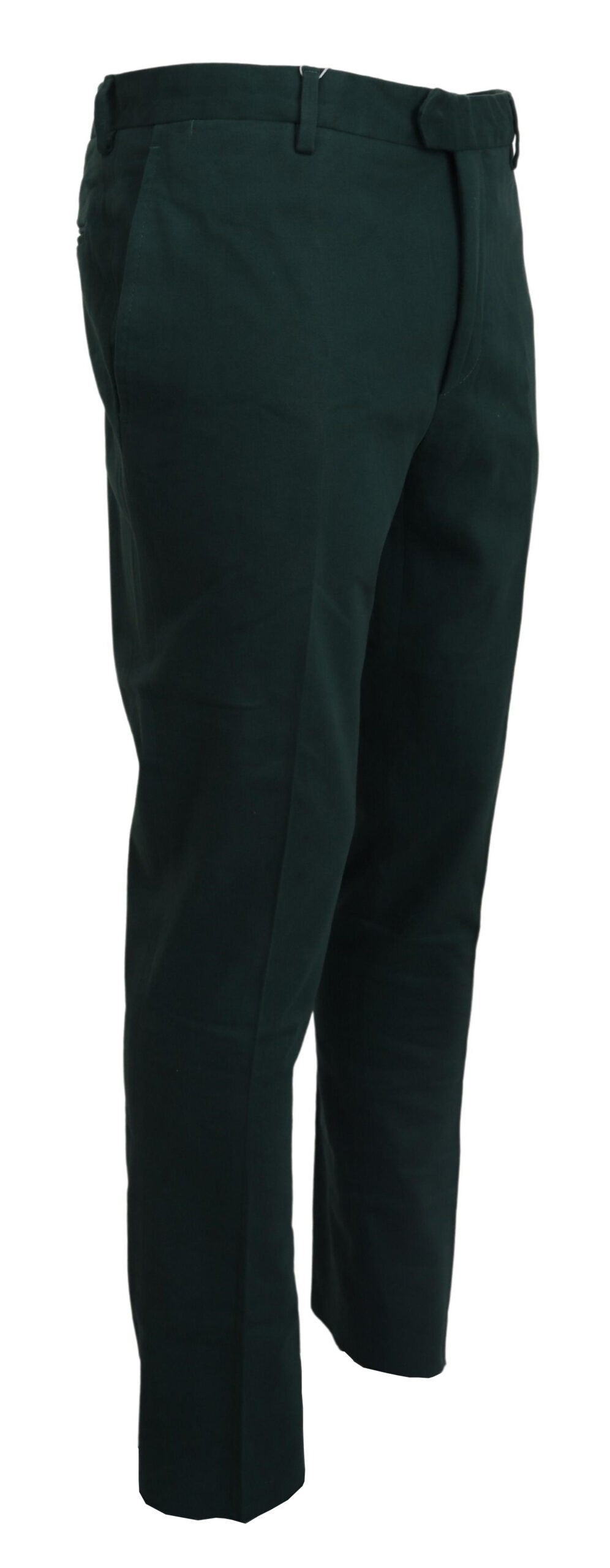 Dark Green Cotton Skinny Men Pants - ventzia