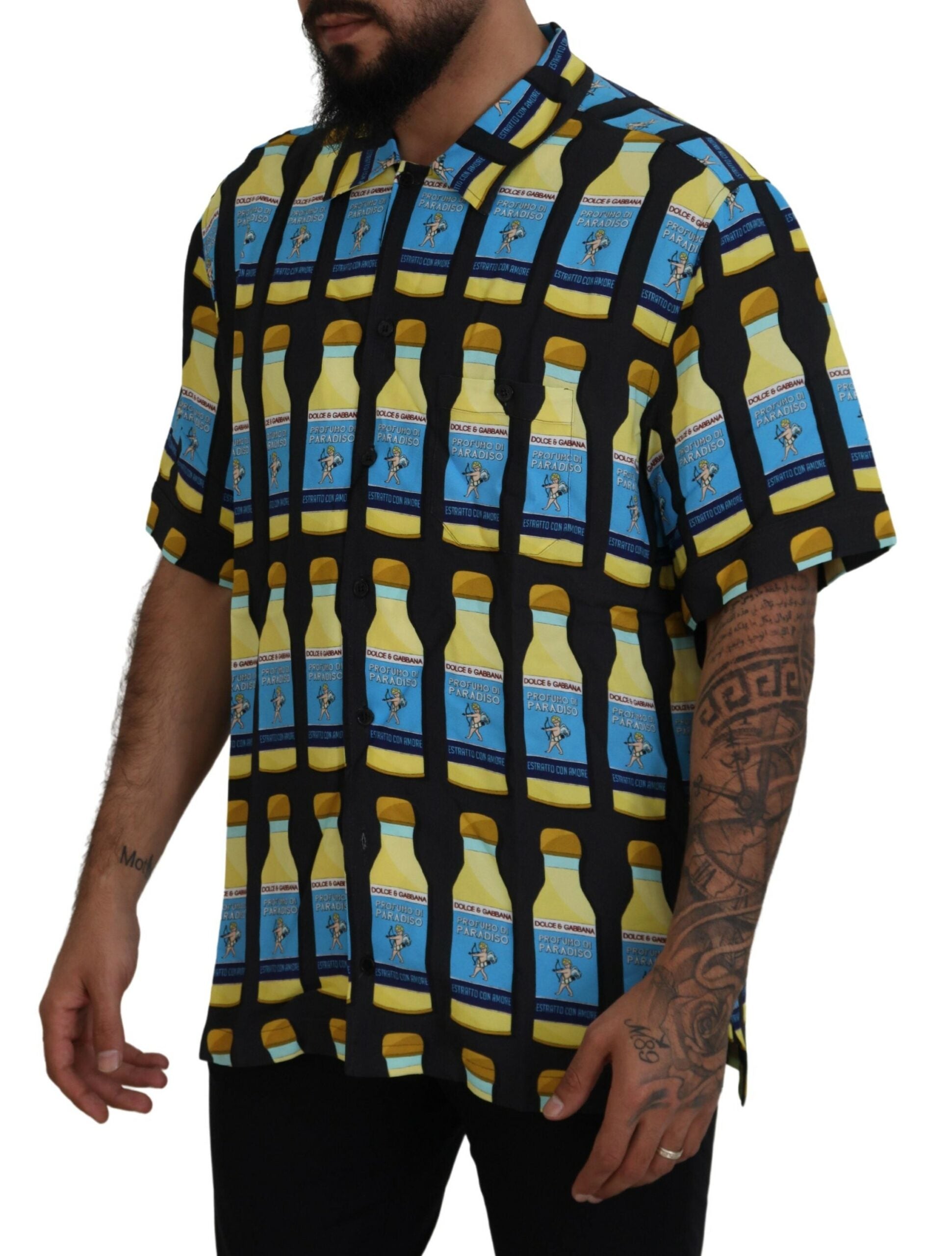 Multicolor Printed Viscose Casual Shirt - ventzia