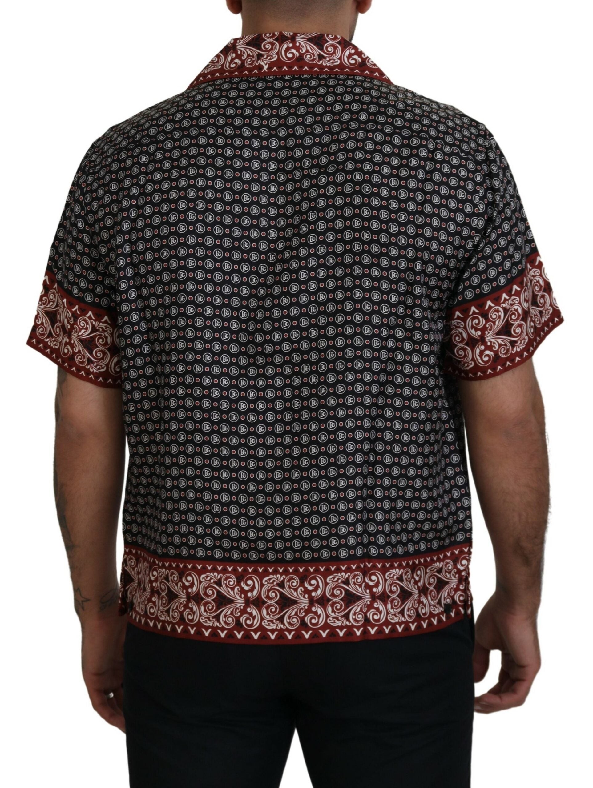 Multicolor Patterned Silk Casual Shirt - ventzia