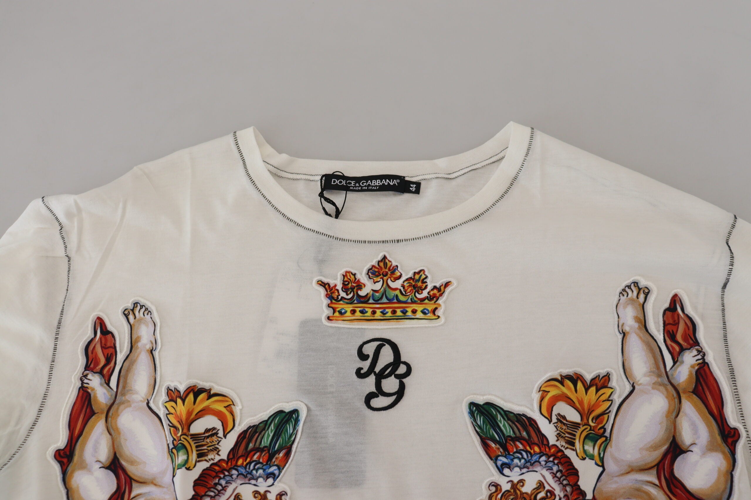 White Printed Short Sleeves Men T-shirt - ventzia