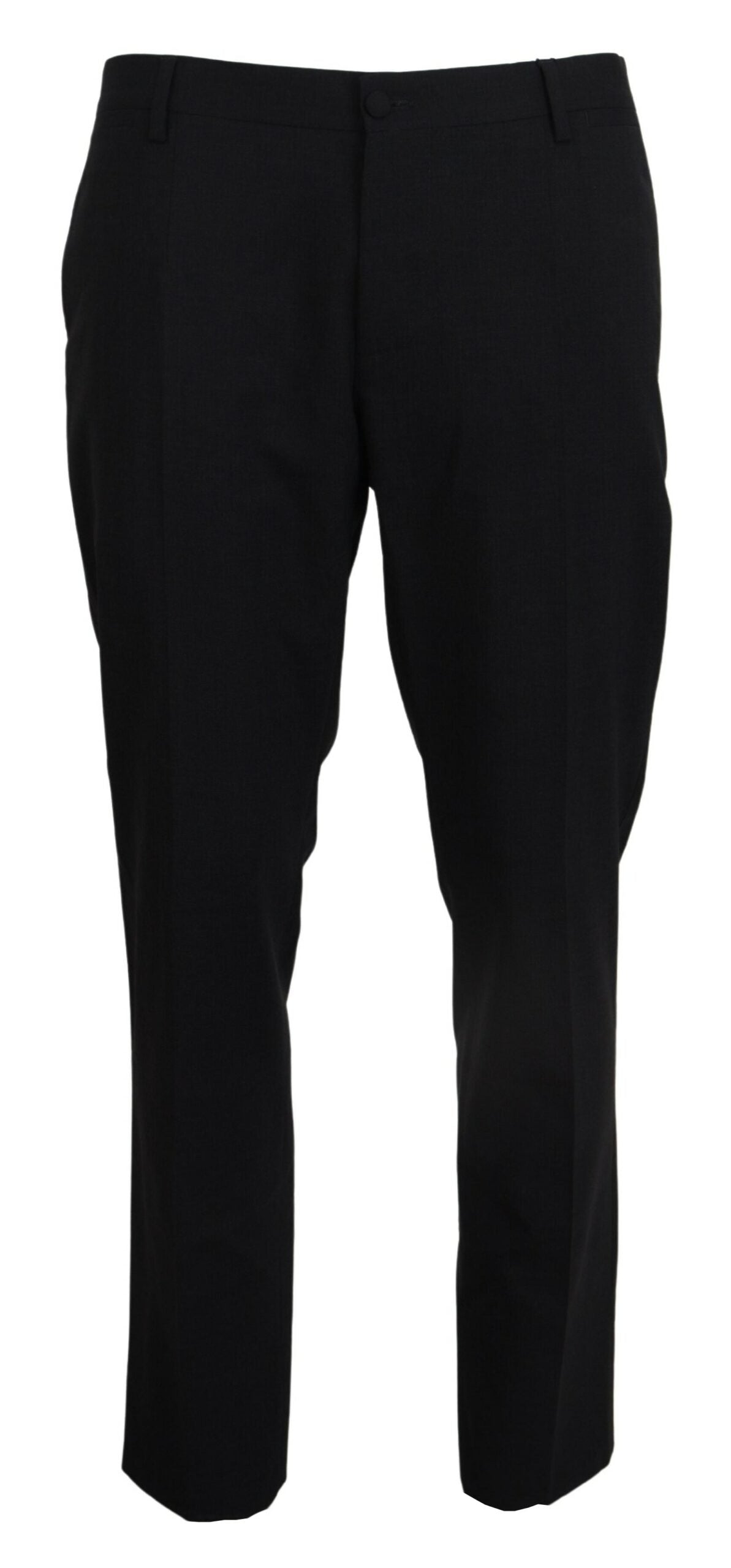 Gray Wool Stretch Dress Formal Slim Fit Pant - ventzia