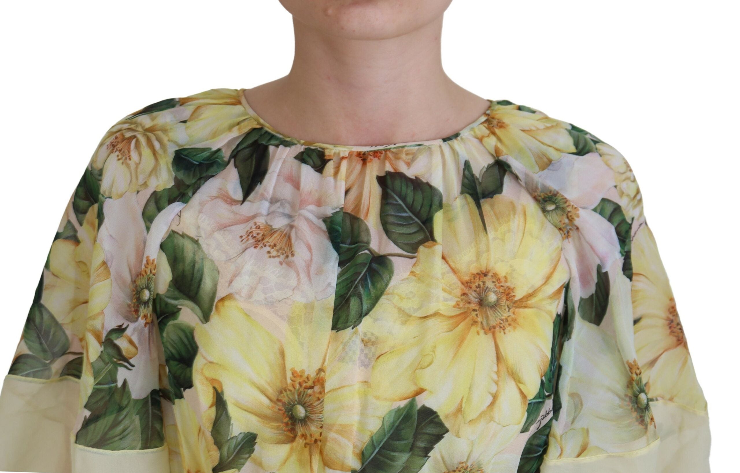 Multicolor Silk Floral Print Long Maxi Dress - ventzia