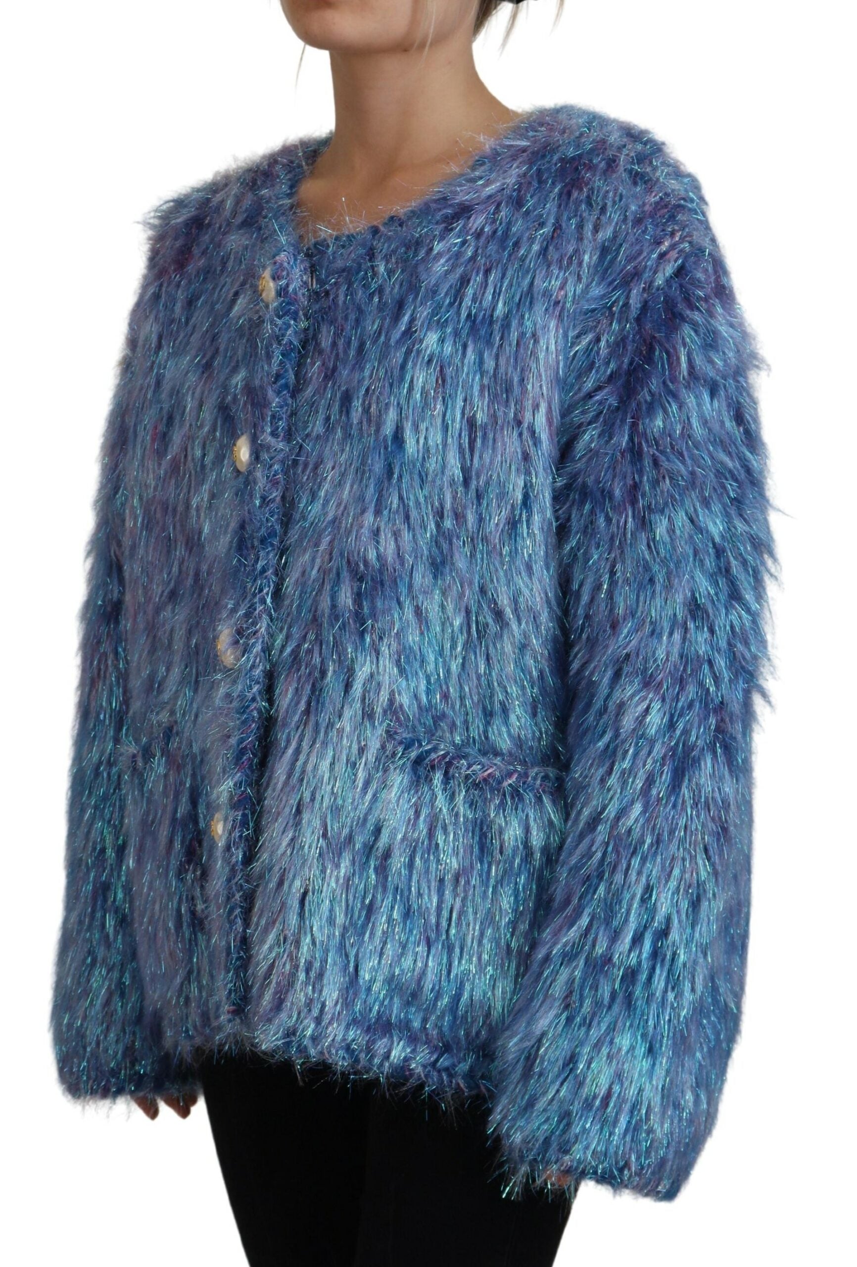 Multicolor Polyester Fringes Coat Jacket - ventzia