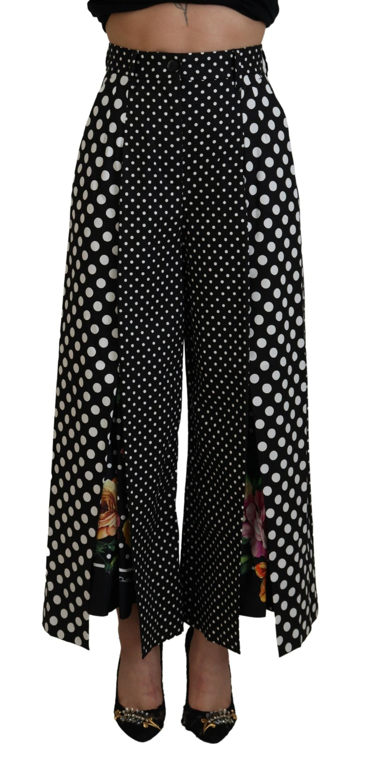 Multicolor Polka Dots High Waist  Pants - ventzia