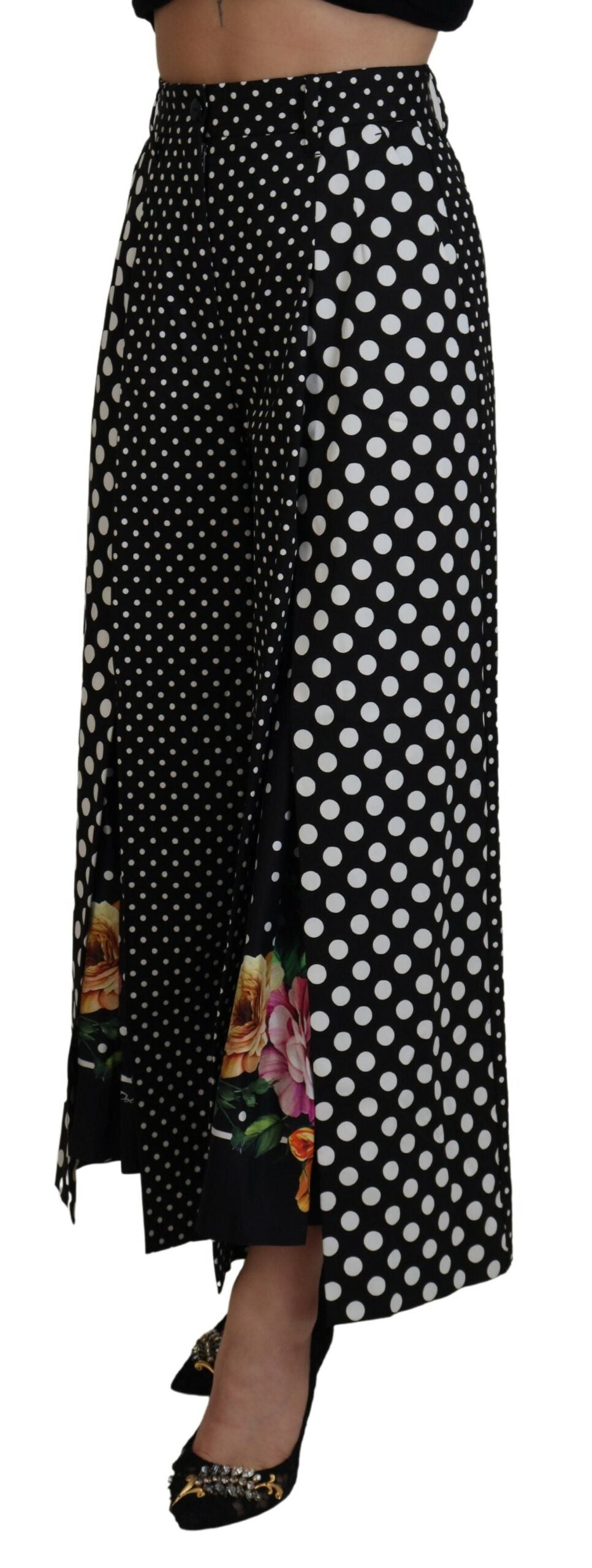 Multicolor Polka Dots High Waist  Pants - ventzia