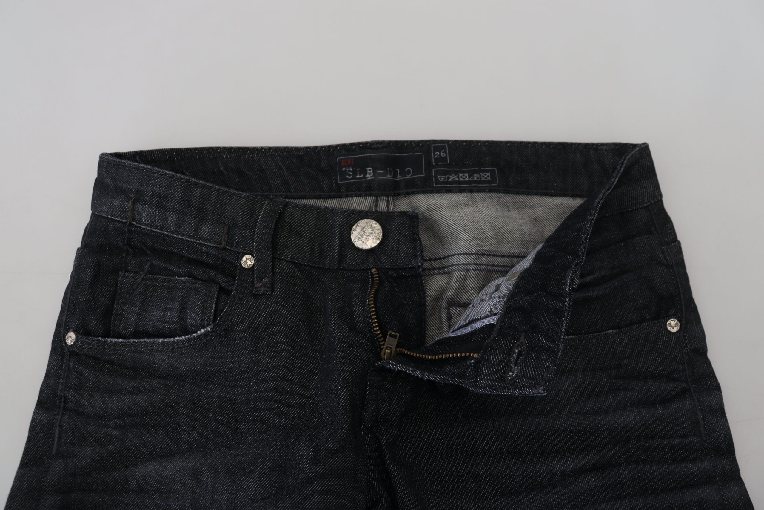 Black Cotton Low Waist Slim Fit Women Casual Denim Jeans - ventzia