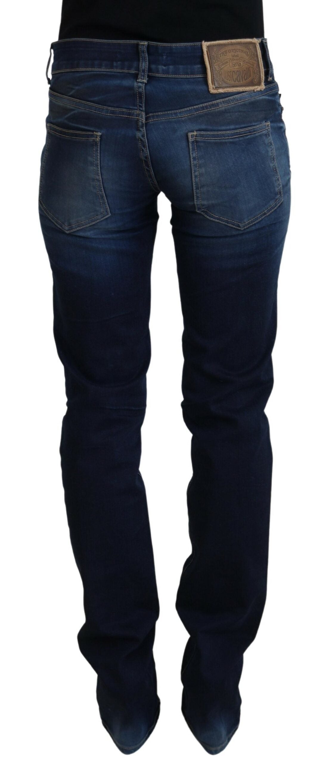 Blue Cotton Women Casual Denim Jeans - ventzia