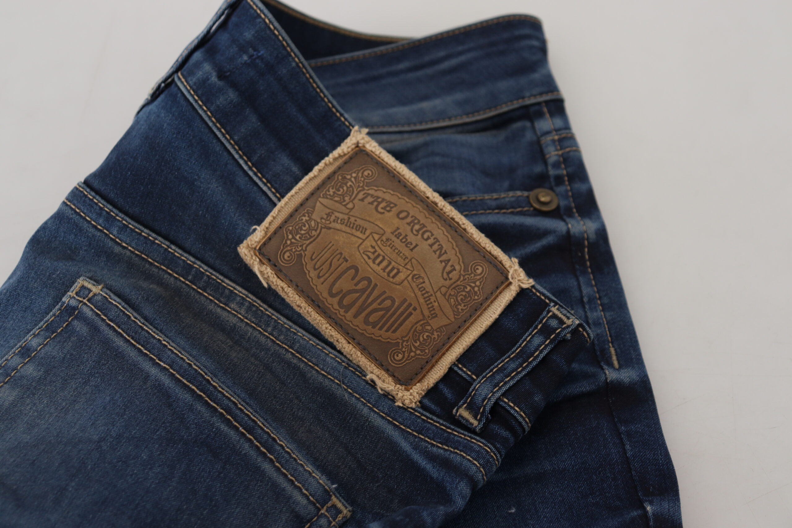 Blue Cotton Women Casual Denim Jeans - ventzia