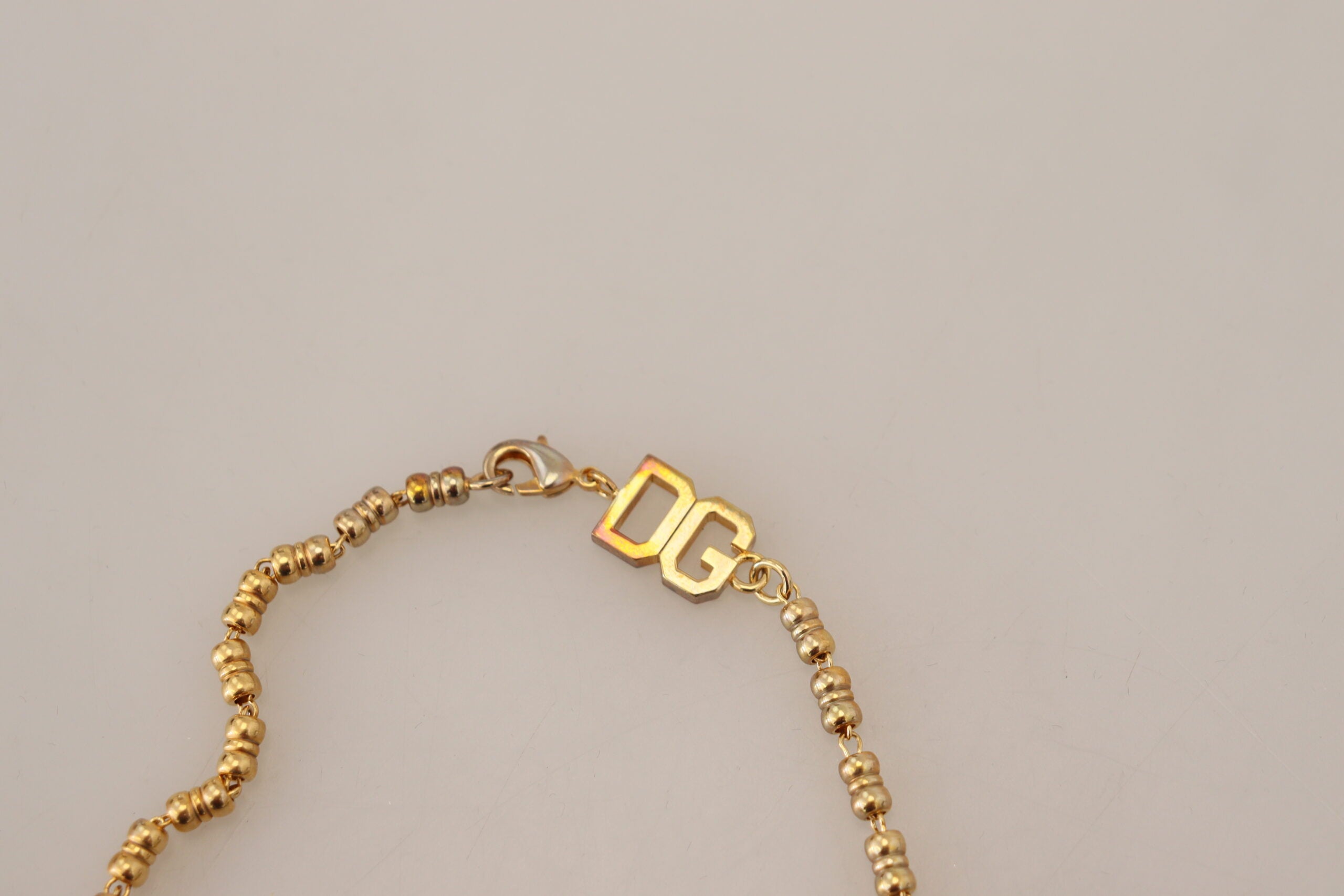 Gold Brass Chain SUPER PIG Pendant Logo Necklace - ventzia