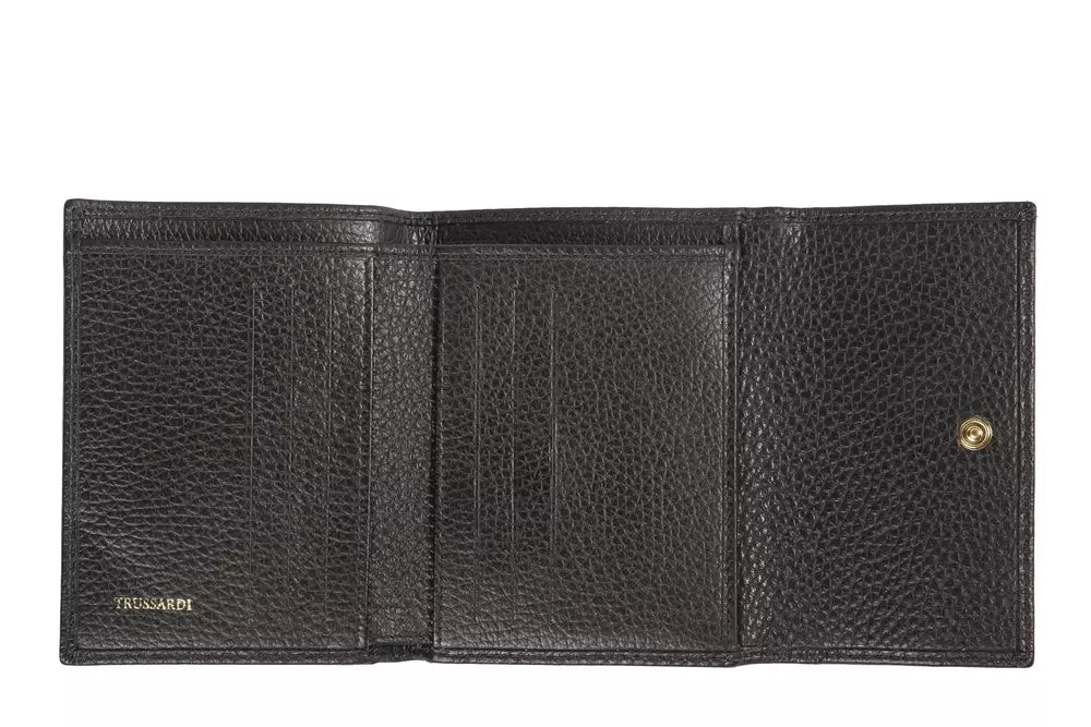 Black Leather Women Wallet - ventzia