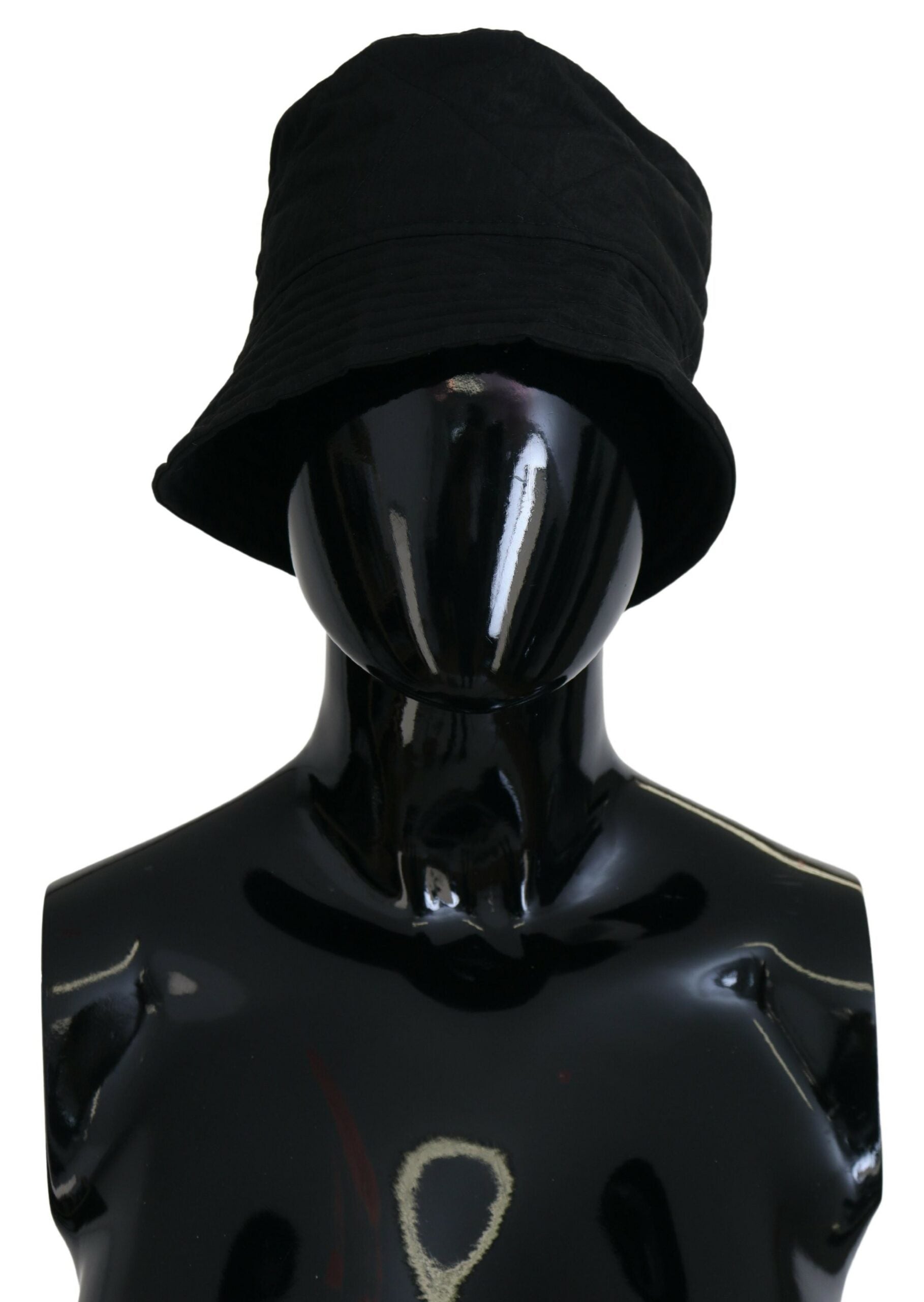 Black Nylon Women Bucket Cap Hat - ventzia