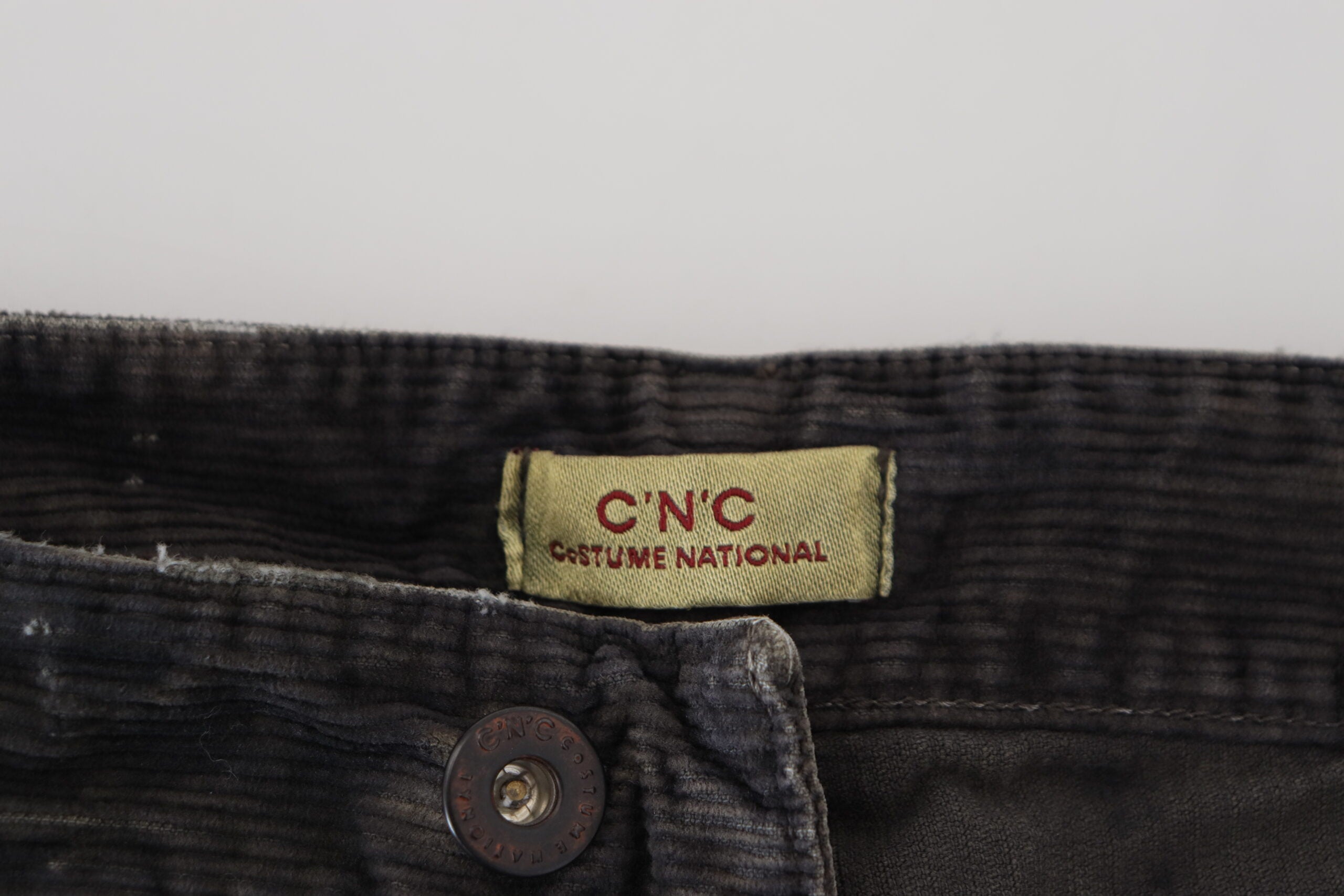 Gray Cotton Corduroy Men Casual Jeans - ventzia