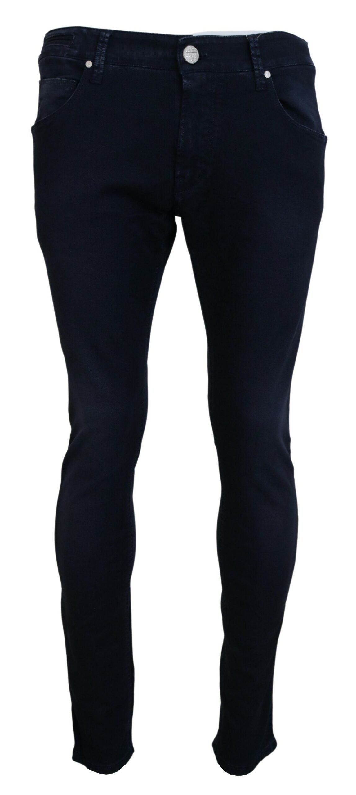 Blue Cotton Tapered Slim Fit Men Casual Denim Jeans - ventzia