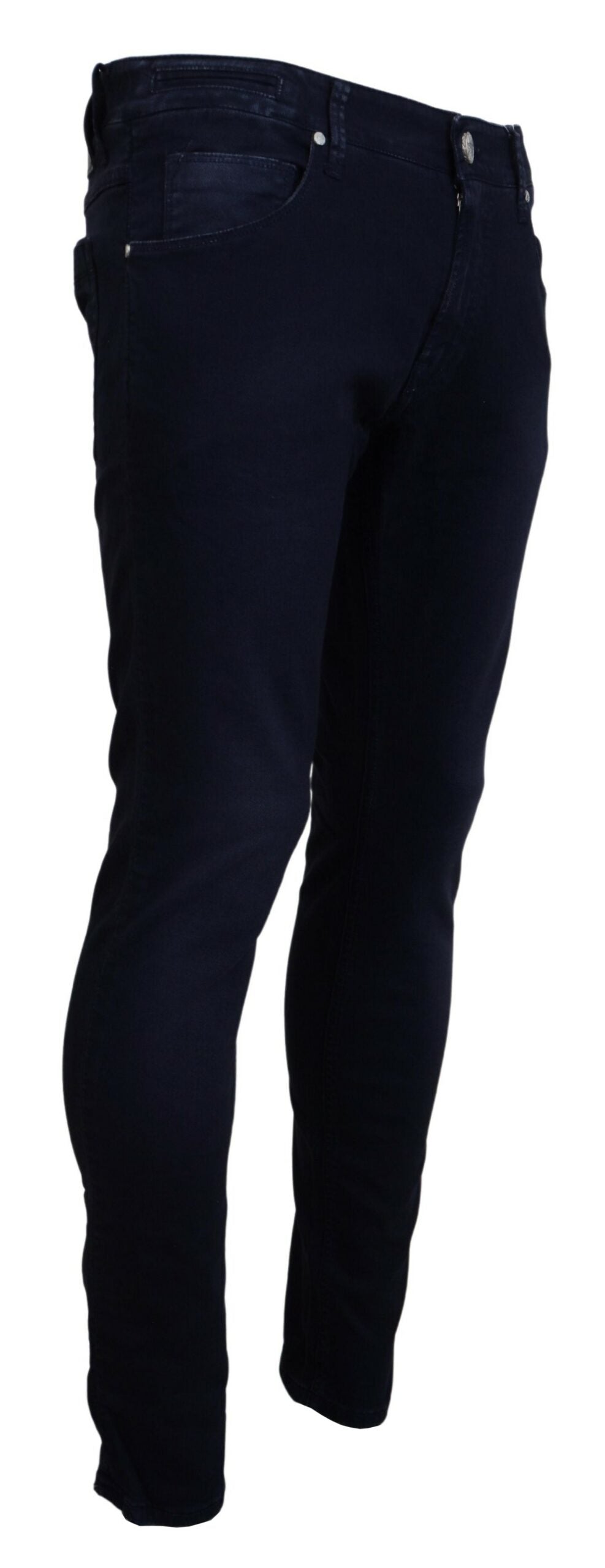 Blue Cotton Tapered Slim Fit Men Casual Denim Jeans - ventzia