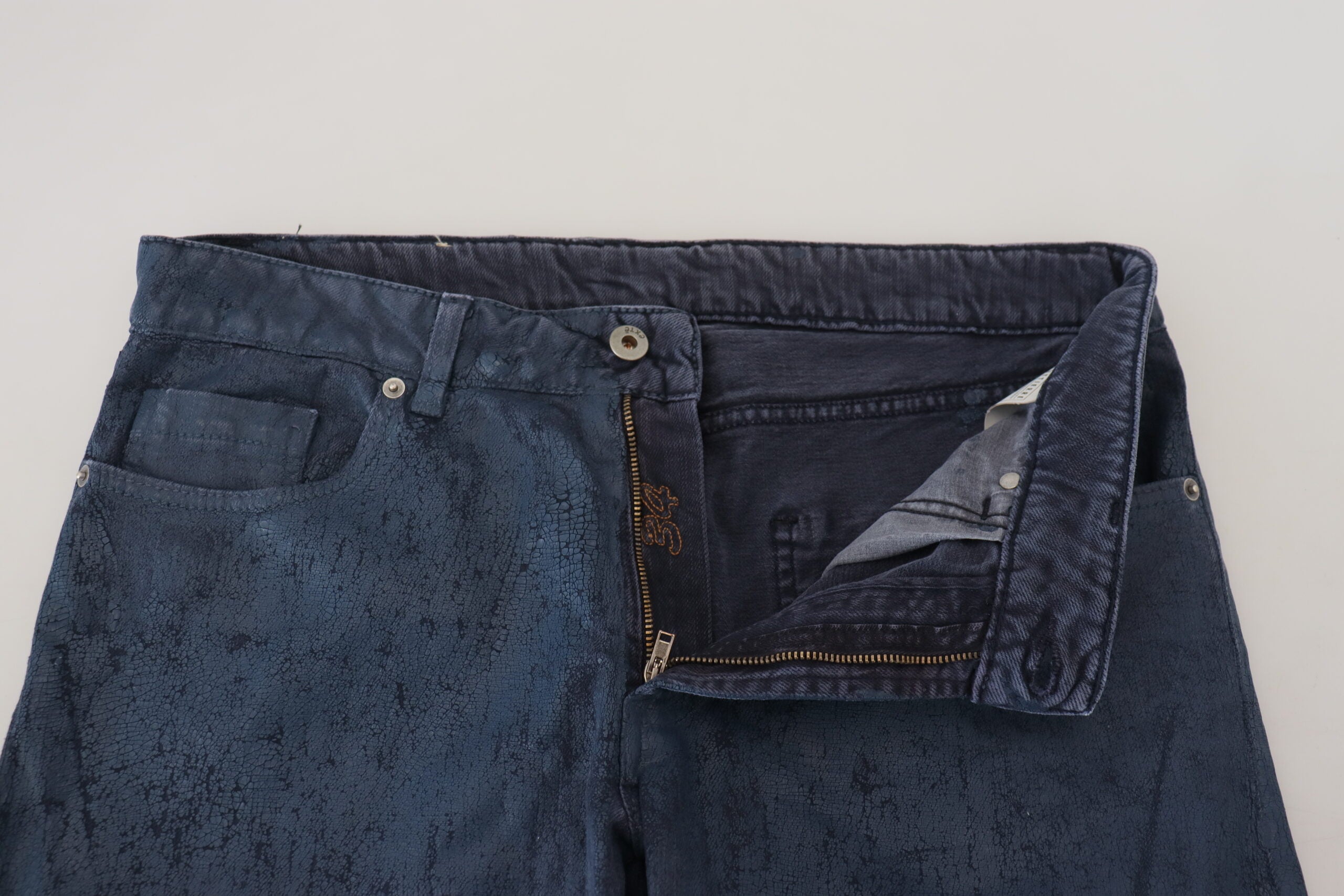 Blue Cotton Tapered Slim Fit Men Casual Denim Jeans - ventzia