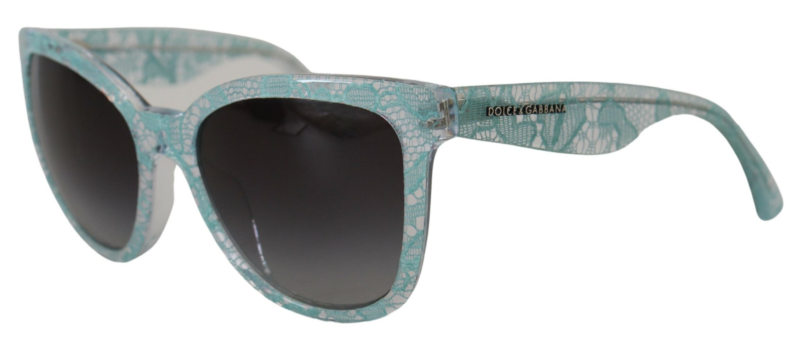 Blue DG4190 Lace Crystal Acetate Butterfly Sunglasses - ventzia