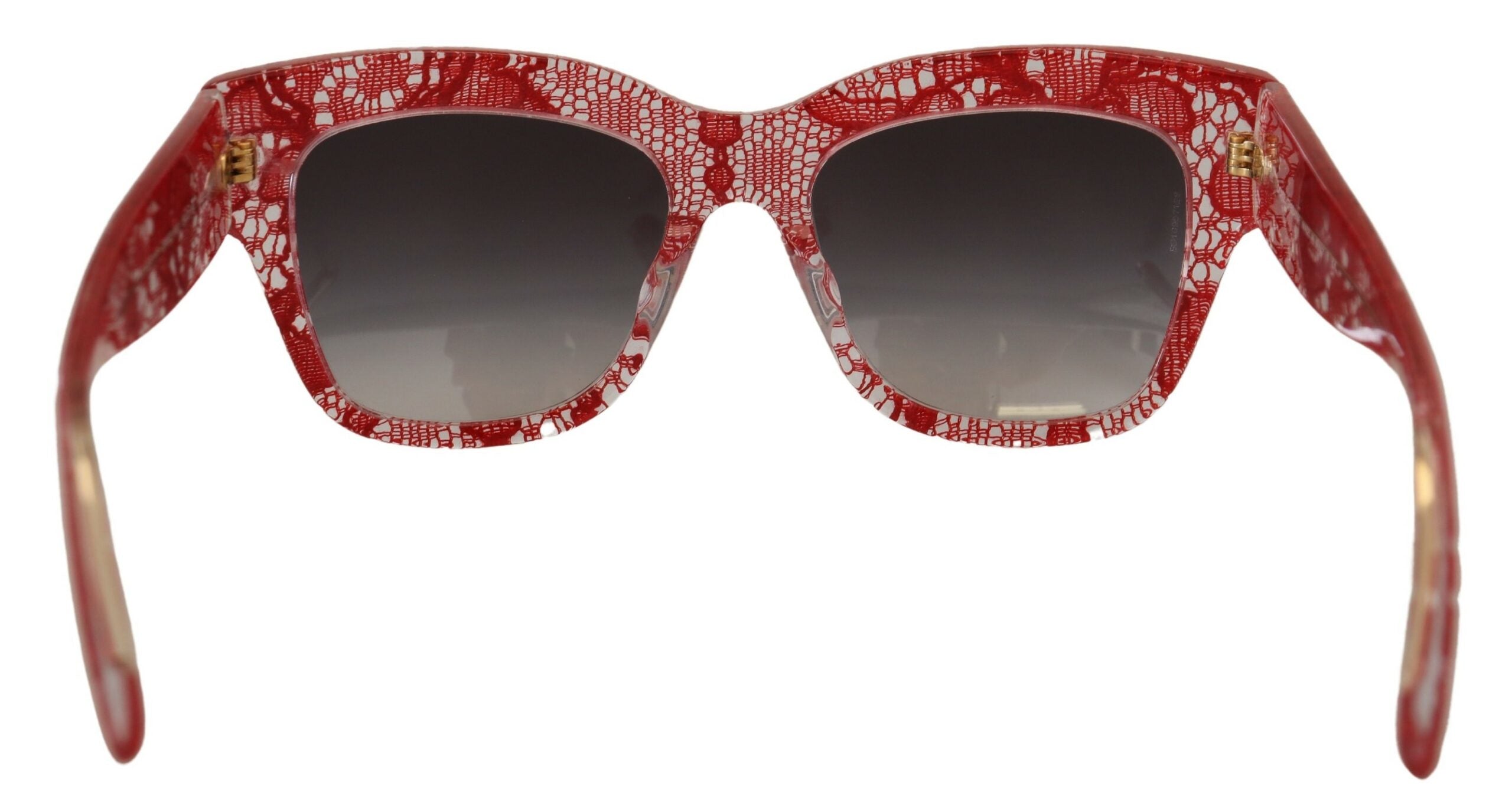 Red DG4231F Lace Acetate Rectangle Shades Sunglasses - ventzia