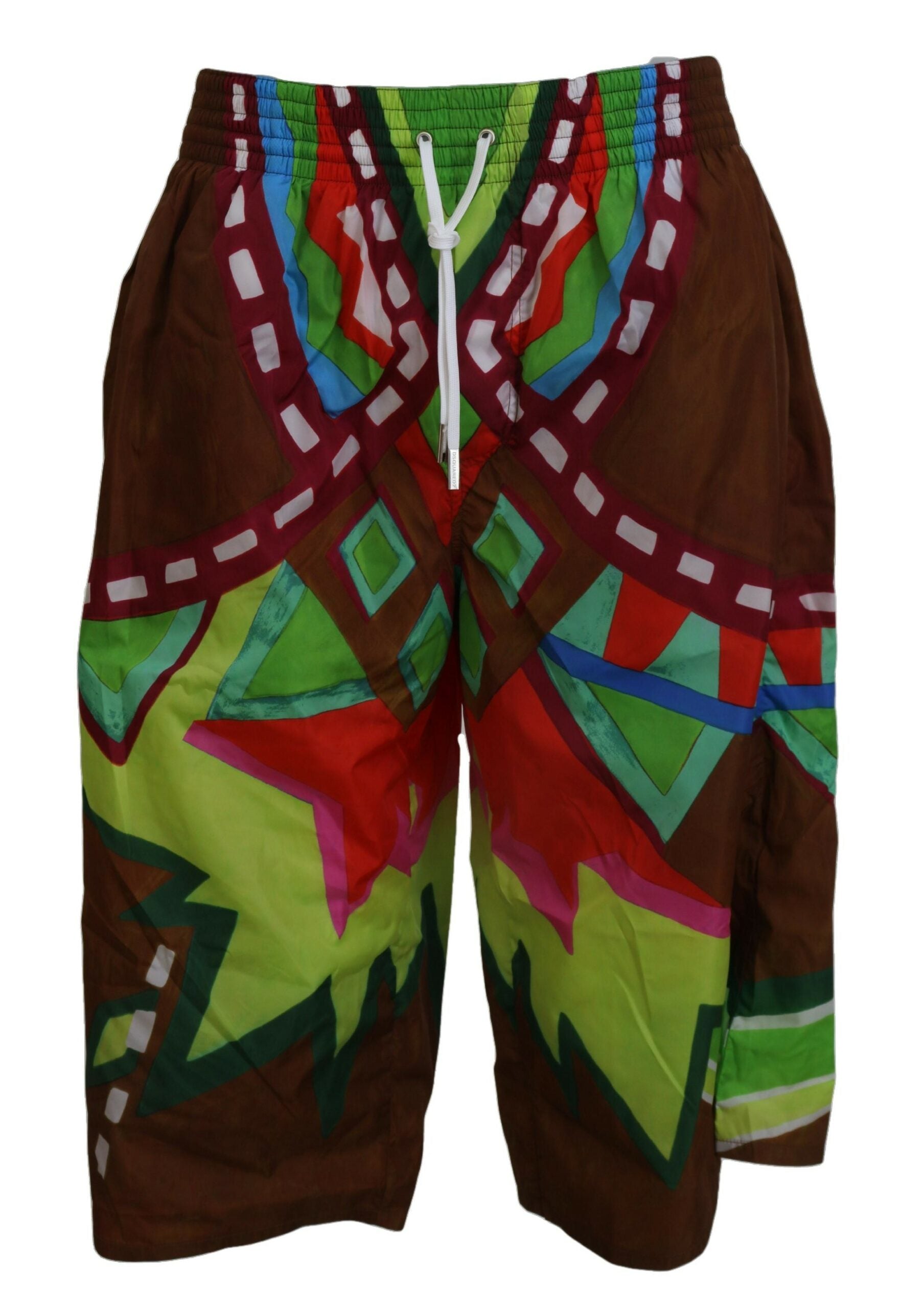 Multicolor Printed Men Beachwear Shorts Swimwear - ventzia