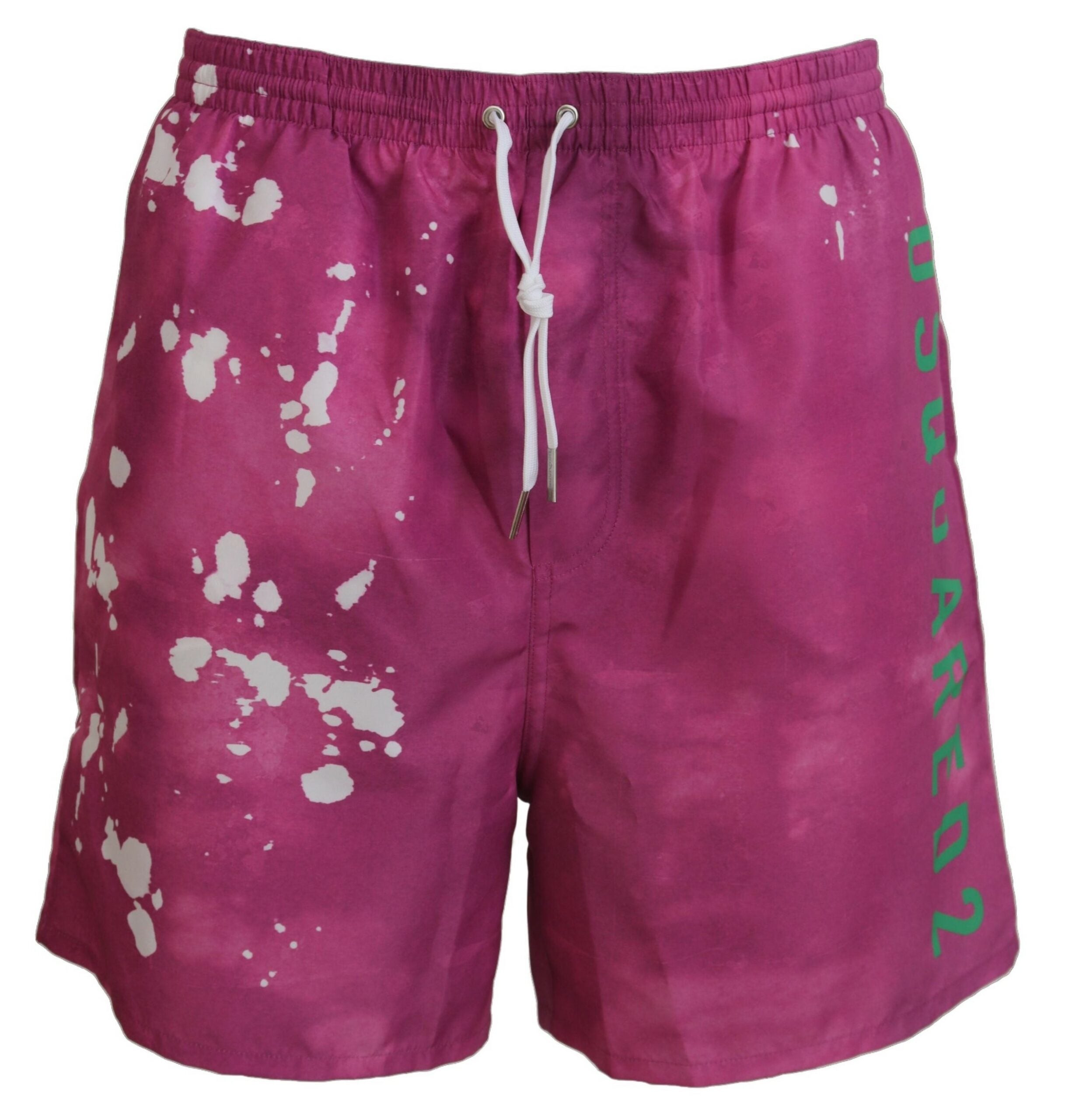 Pink Tie Dye Logo Men Beachwear Shorts Swimwear - ventzia