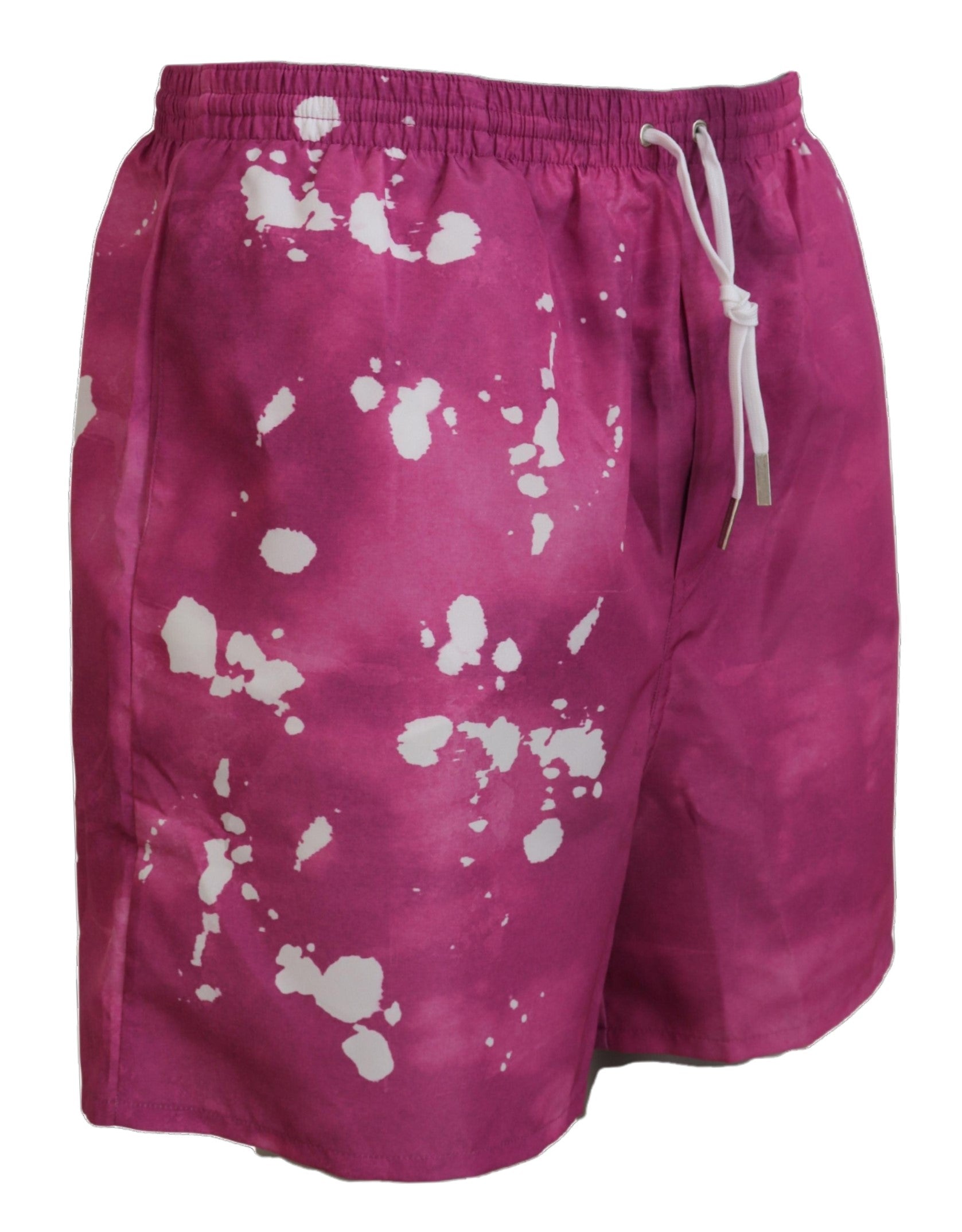 Pink Tie Dye Logo Men Beachwear Shorts Swimwear - ventzia