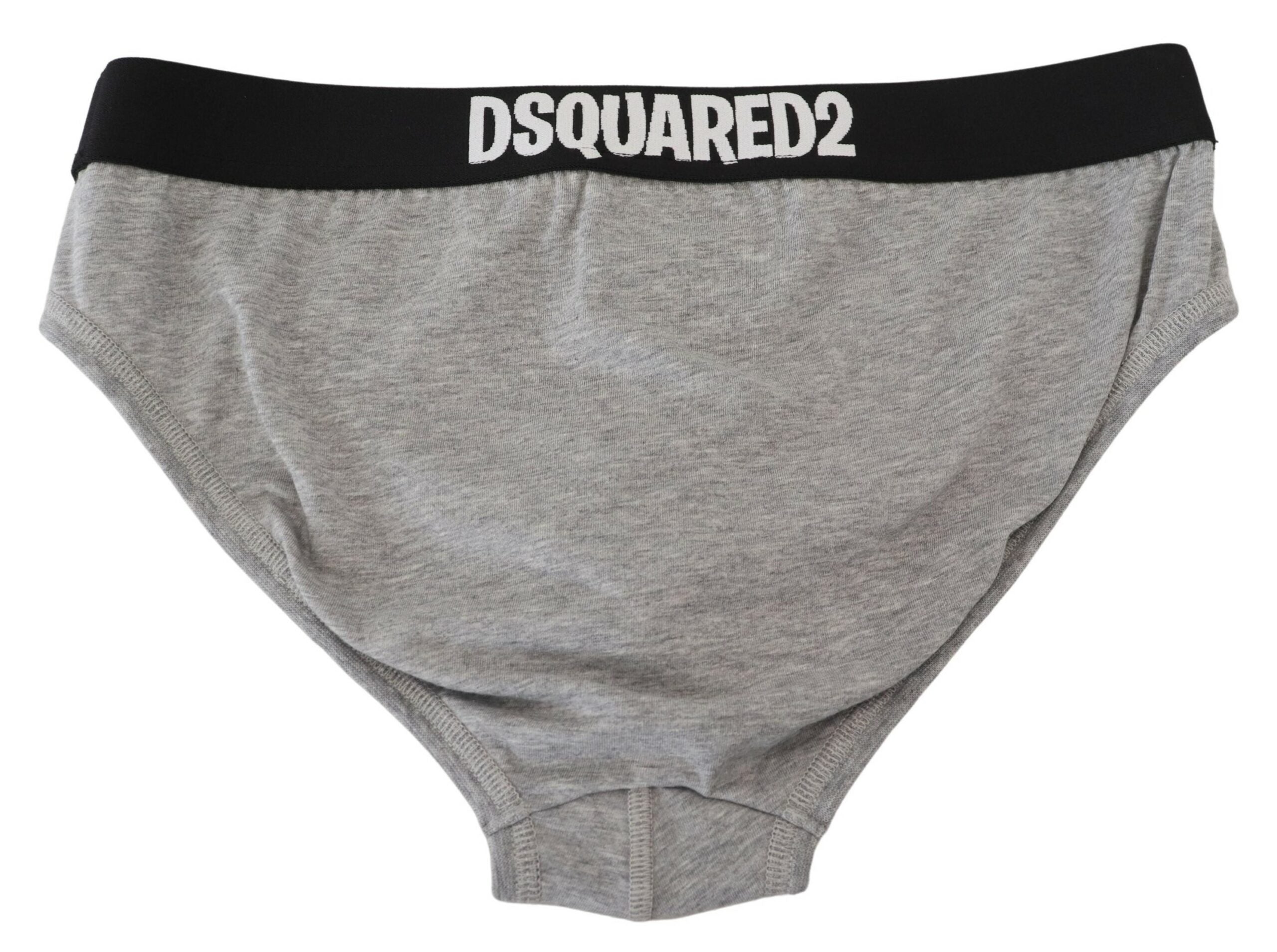 Gray DSURF Logo Cotton Stretch Men Brief Underwear - ventzia
