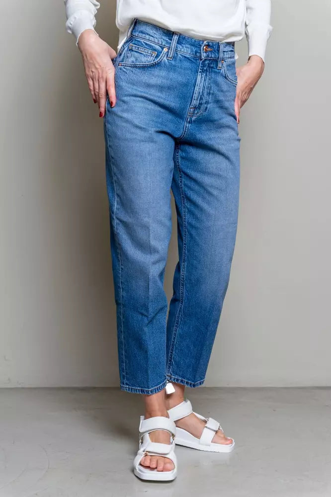 Elevated Blue High-Waist Denim for Women - ventzia
