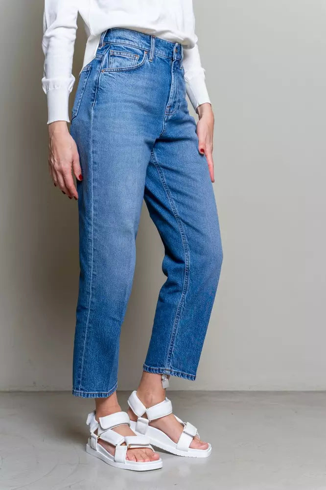 Elevated Blue High-Waist Denim for Women - ventzia