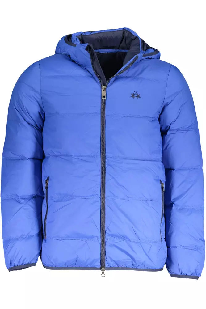 Elite Blue Jacket with Detachable Hood - ventzia