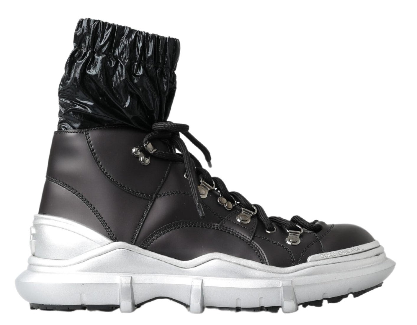 Black Nylon Galileo High Top Sneakers Shoes - ventzia