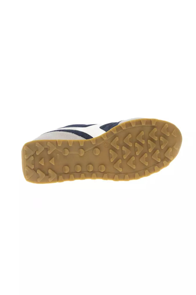 Multicolored Lace-Up Sneaker with Rubber Sole - ventzia