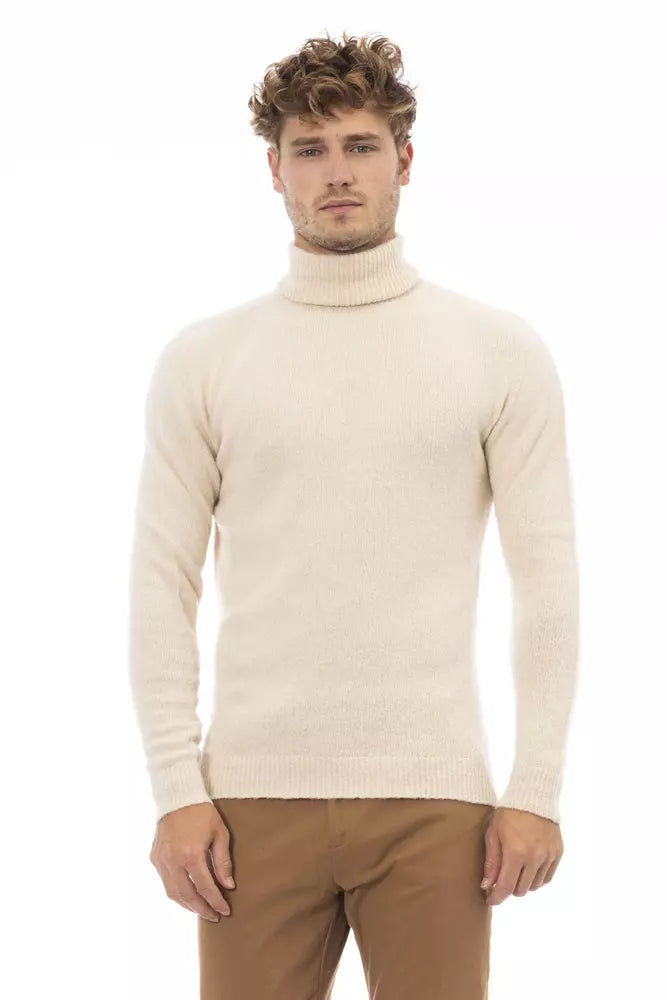 Beige Alpaca Men Sweater - ventzia