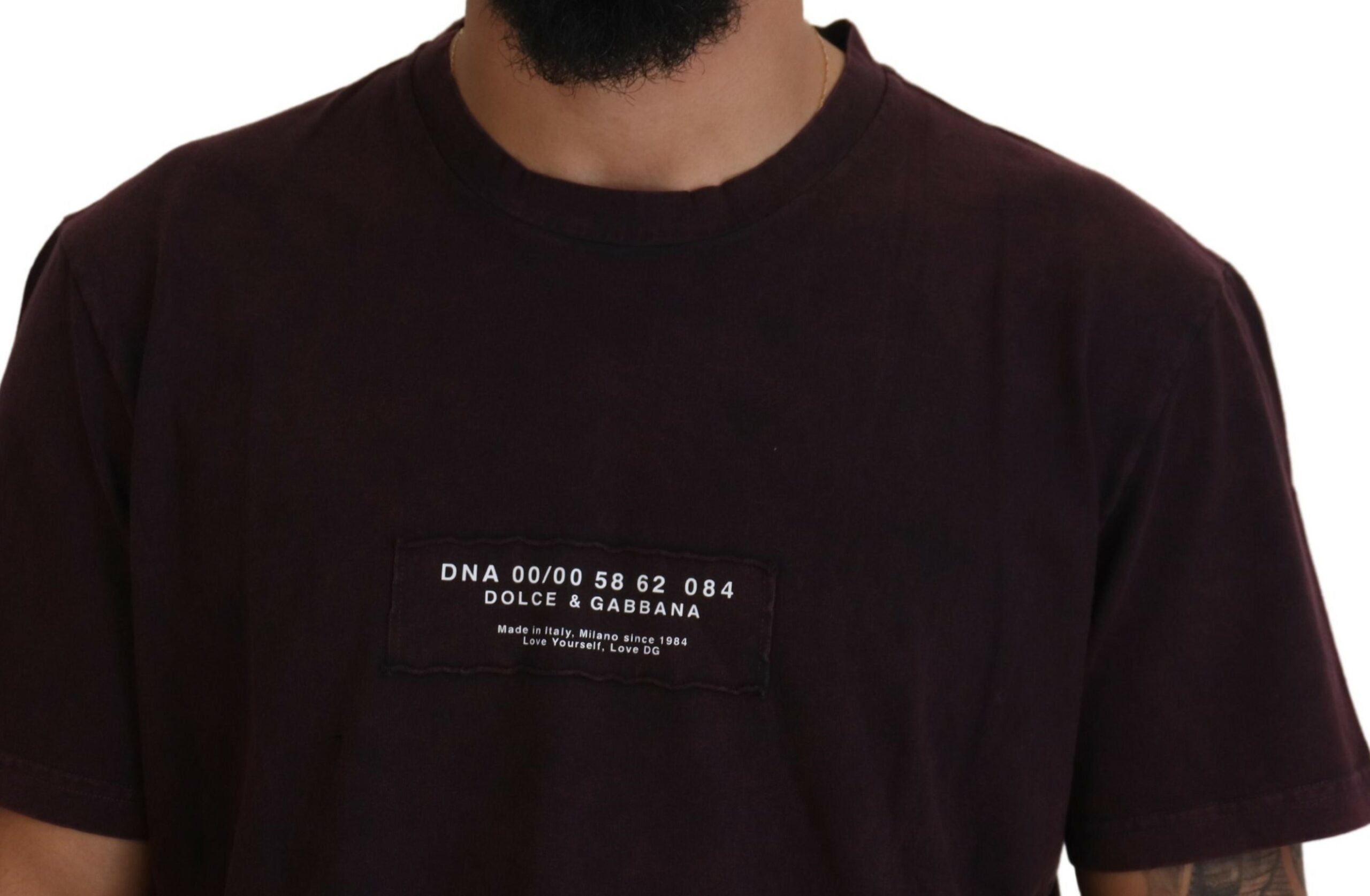 Bordeaux Crewneck Short Sleeve  T-shirt - ventzia