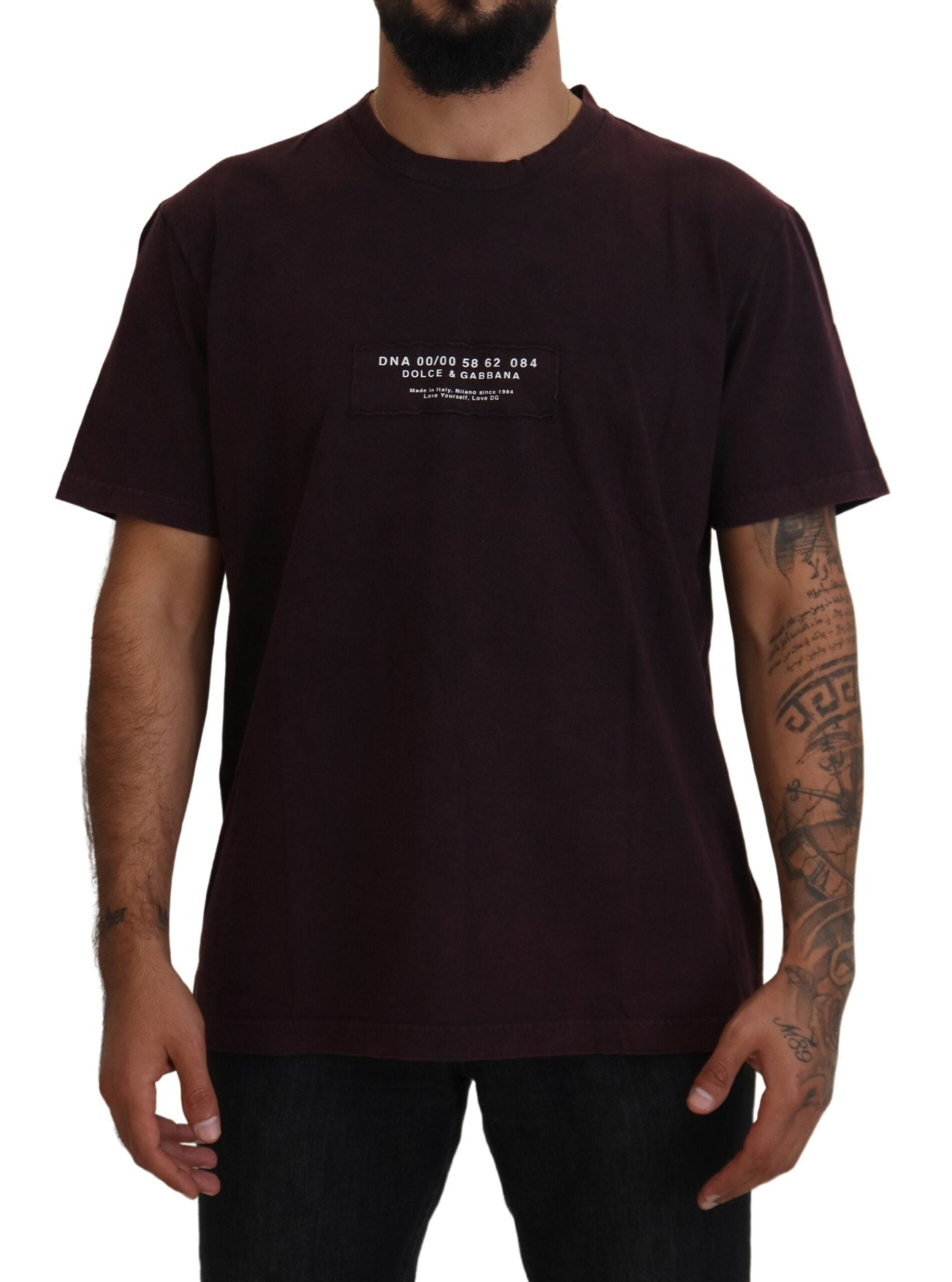 Bordeaux Crewneck Short Sleeve  T-shirt - ventzia
