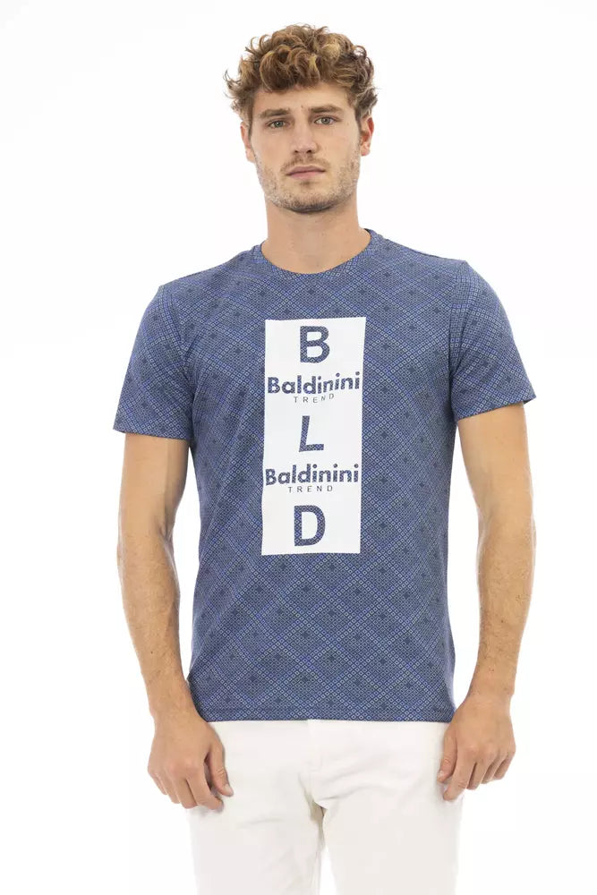 Blue Cotton Men T-Shirt - ventzia