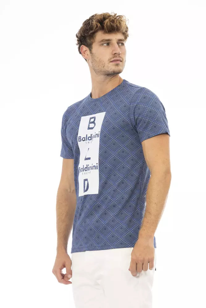 Blue Cotton Men T-Shirt - ventzia