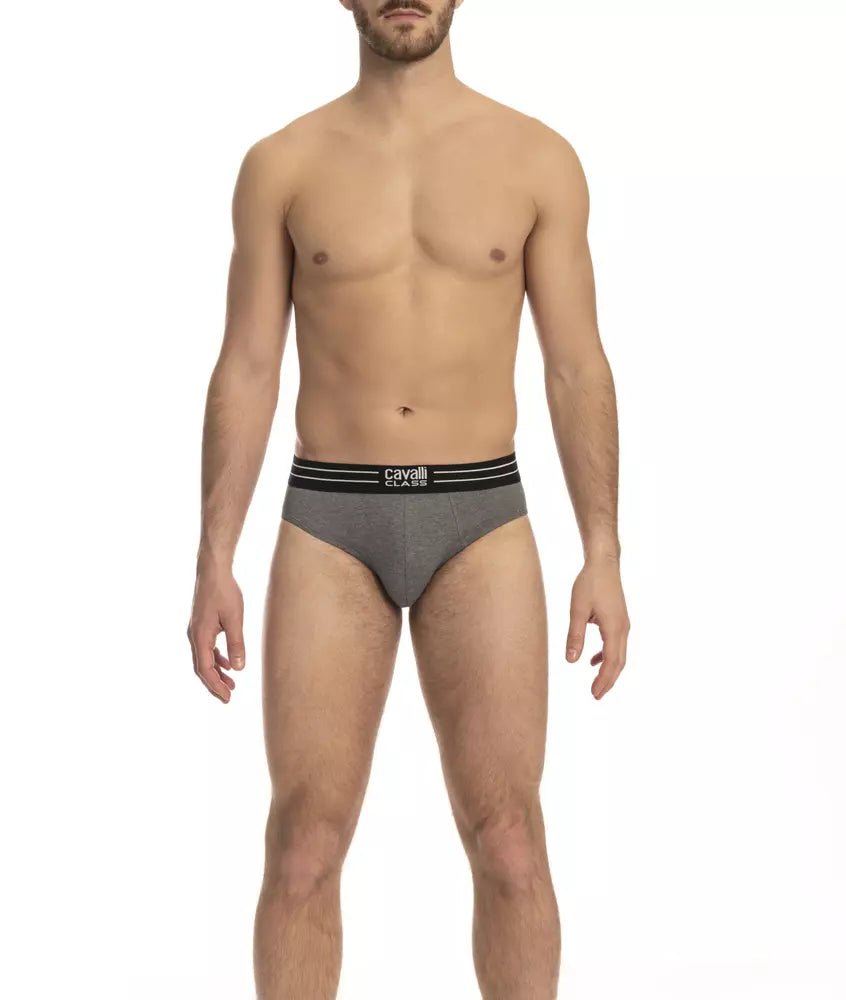 Gray Cotton Men's Underwear Pack - ventzia