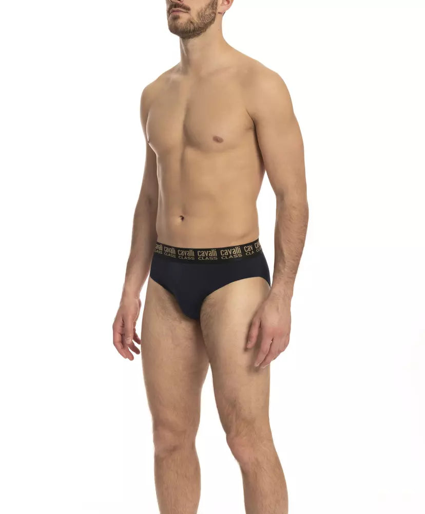Blue Cotton Men's Brief Pair - ventzia