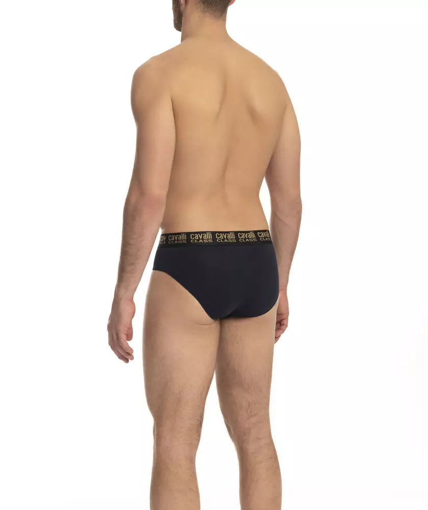 Blue Cotton Men's Brief Pair - ventzia
