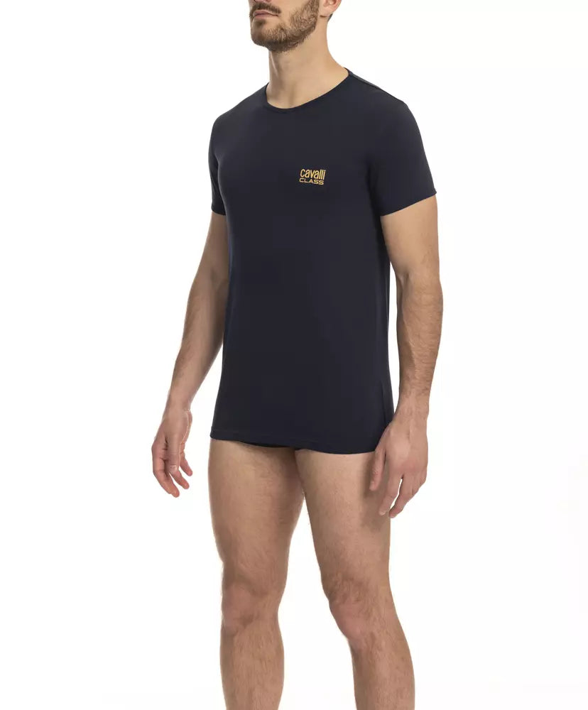 Blue Cotton Men T-Shirt - ventzia
