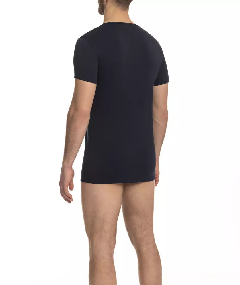 Blue Cotton Men T-Shirt - ventzia